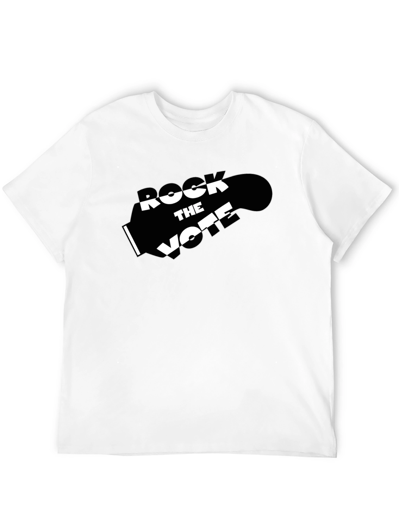 Rock the Vote Graphic Tee - Black Cotton T-Shirt