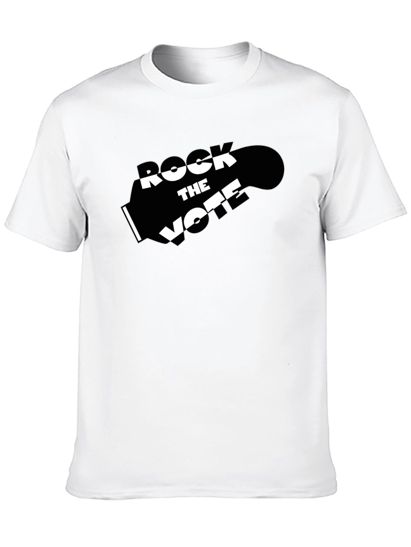 Rock the Vote Graphic Tee - Black Cotton T-Shirt