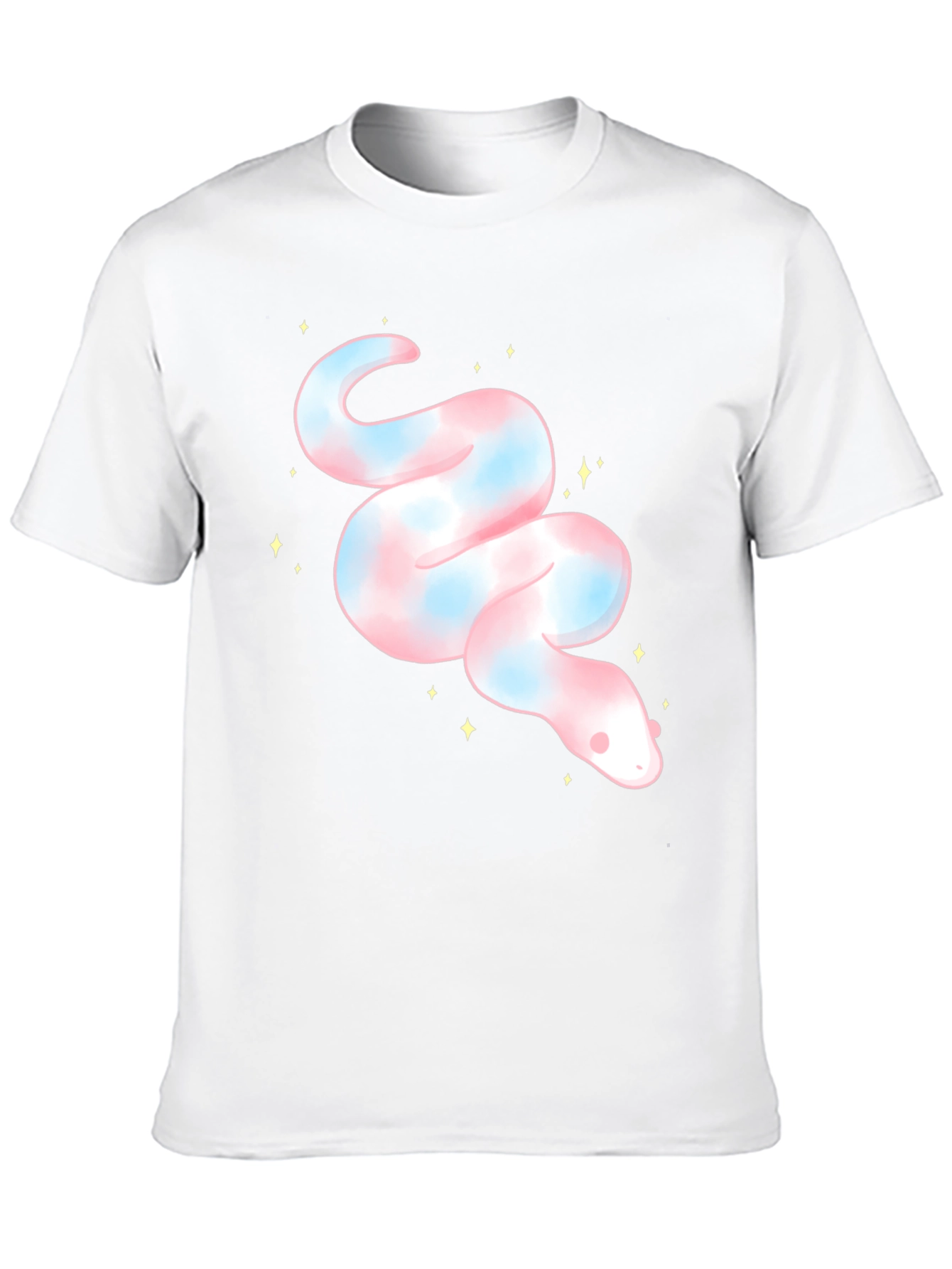 Cute Snake Graphic Tee - Black Unisex T-Shirt