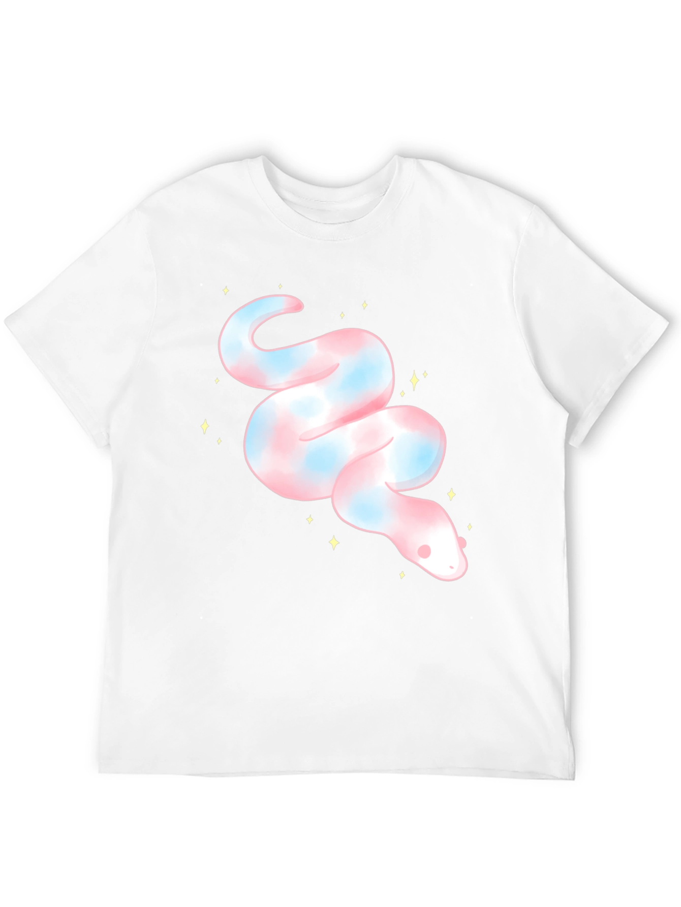 Cute Snake Graphic Tee - Black Unisex T-Shirt