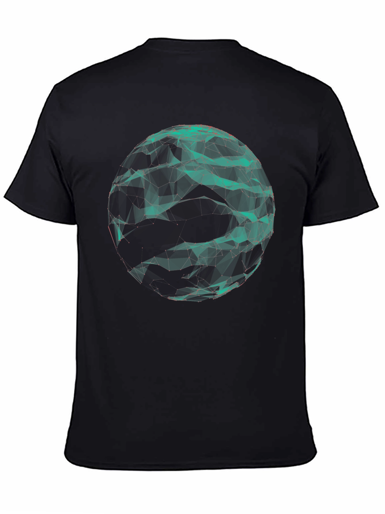 Abstract Sphere Graphic Black Tee