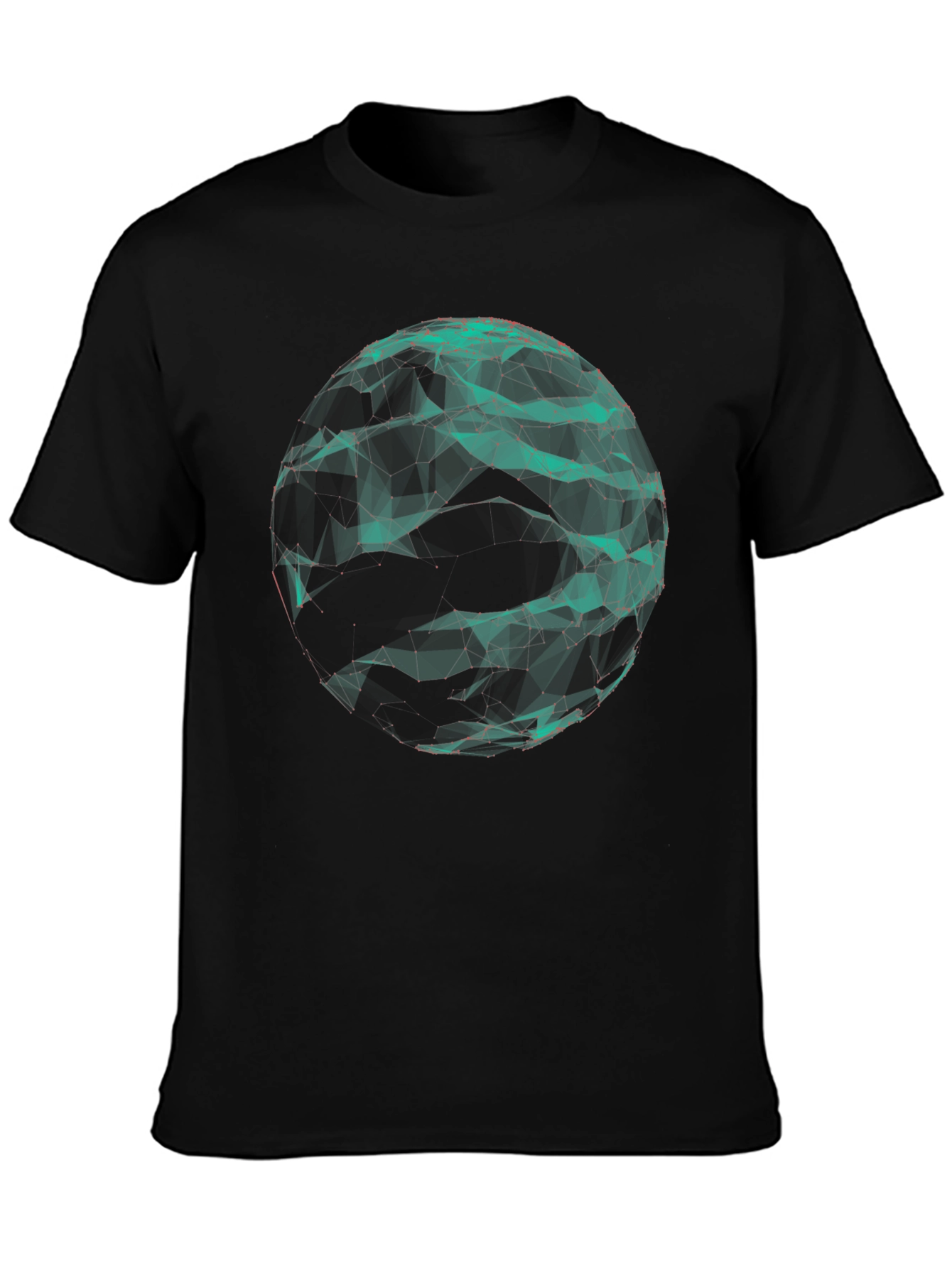 Abstract Sphere Graphic Black Tee