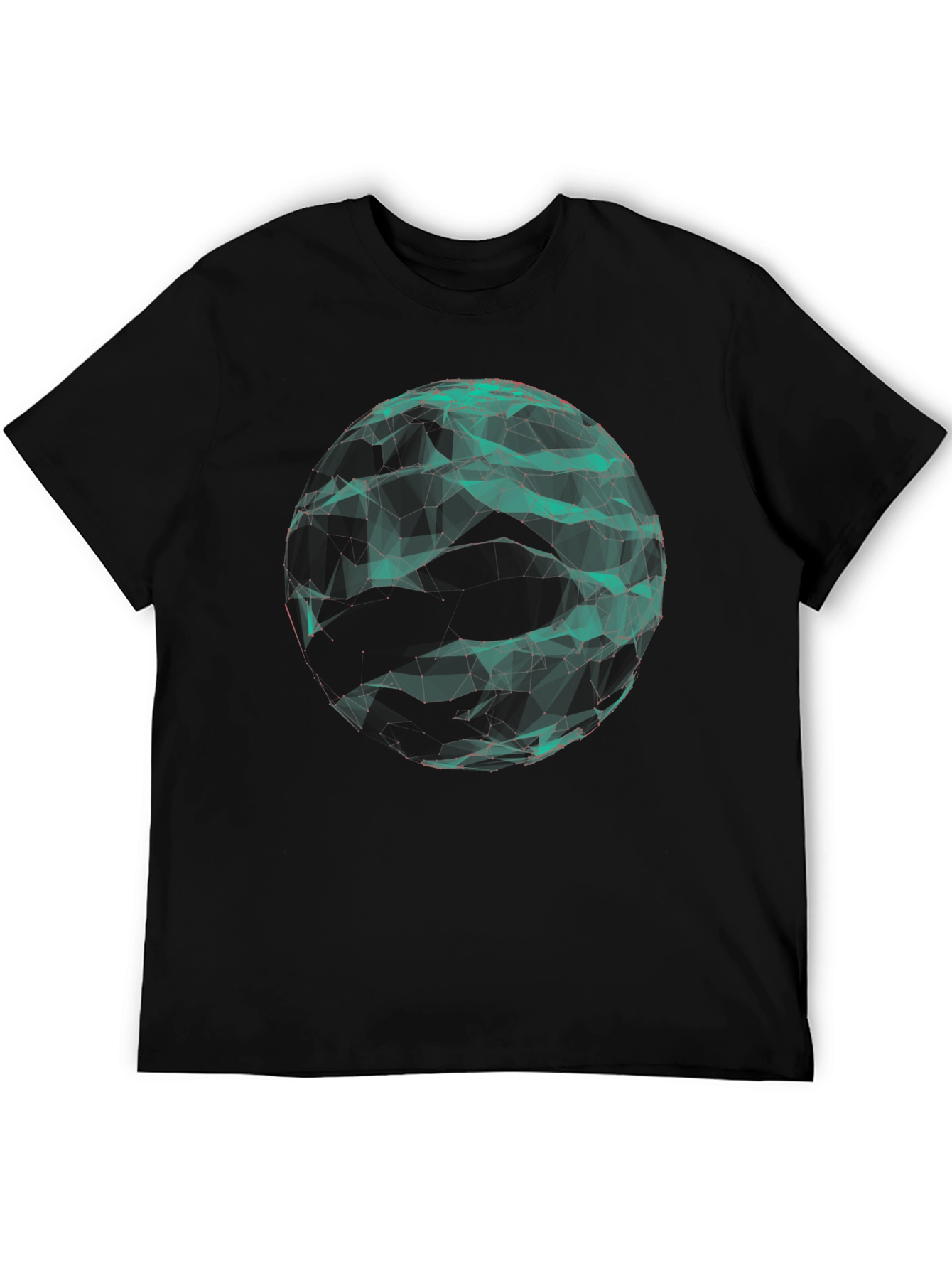 Abstract Sphere Graphic Black Tee