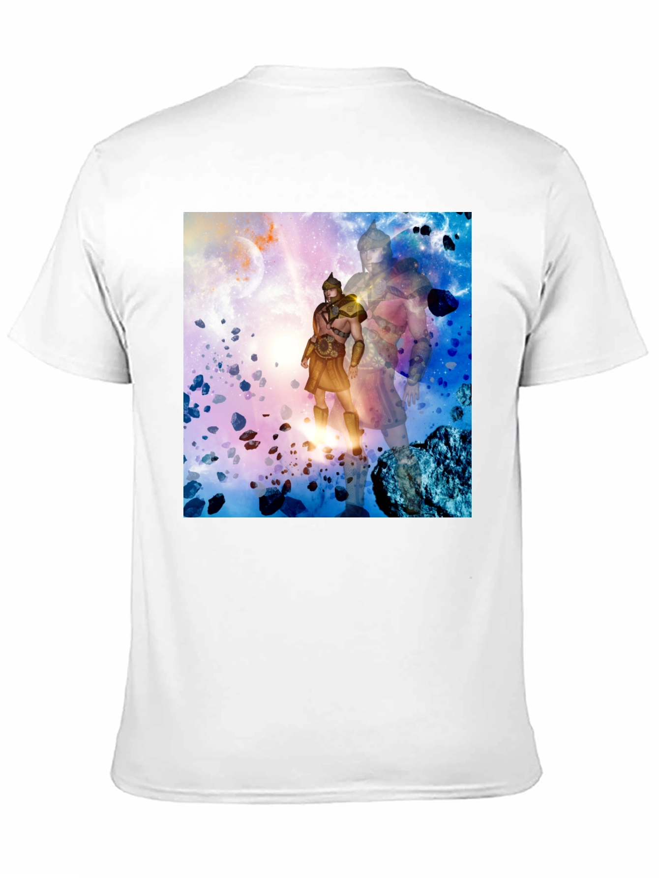 Cosmic Gladiator Graphic T-Shirt - Black