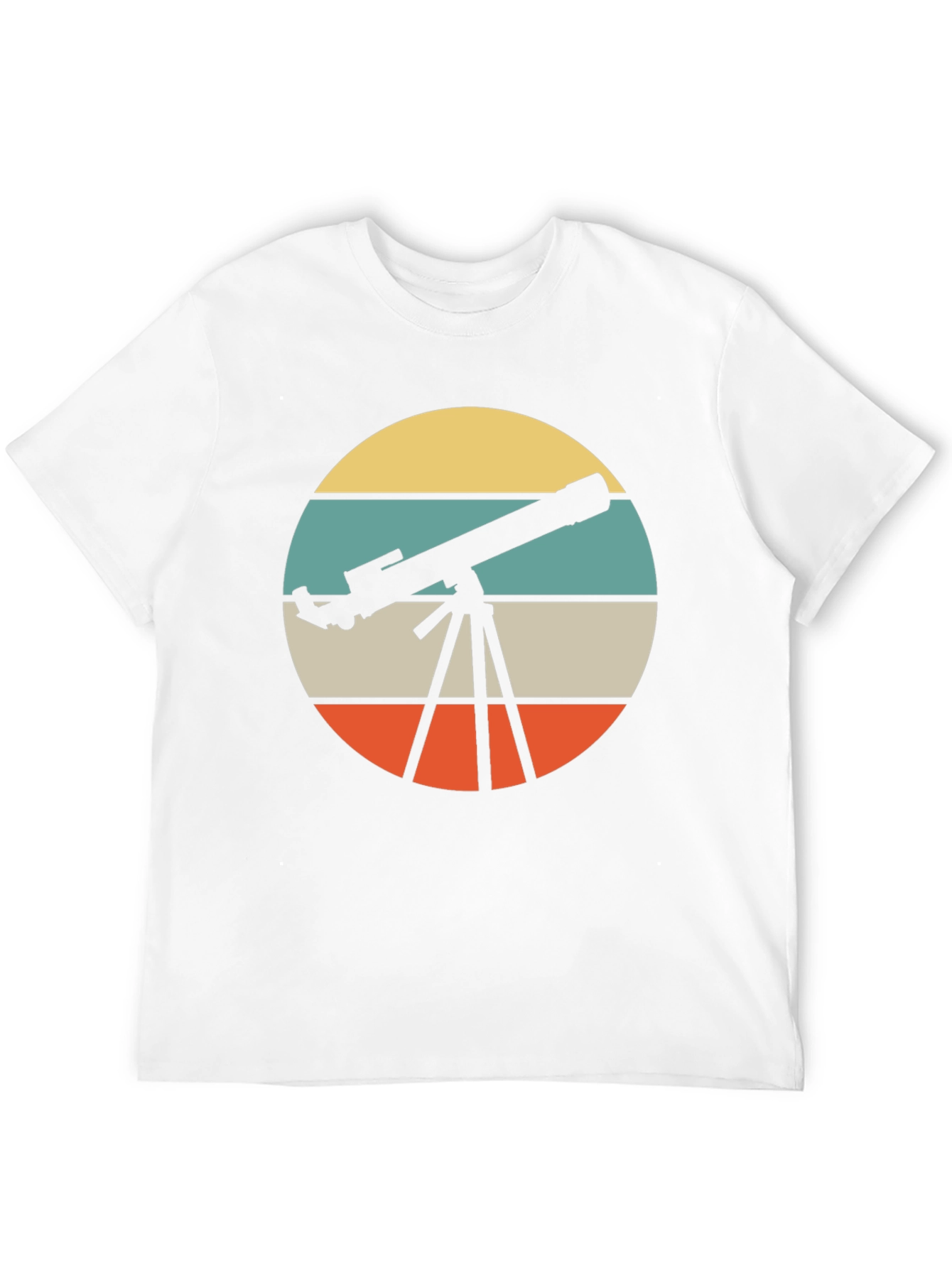 Telescope Retro Graphic T-Shirt - Astronomy Lover Tee