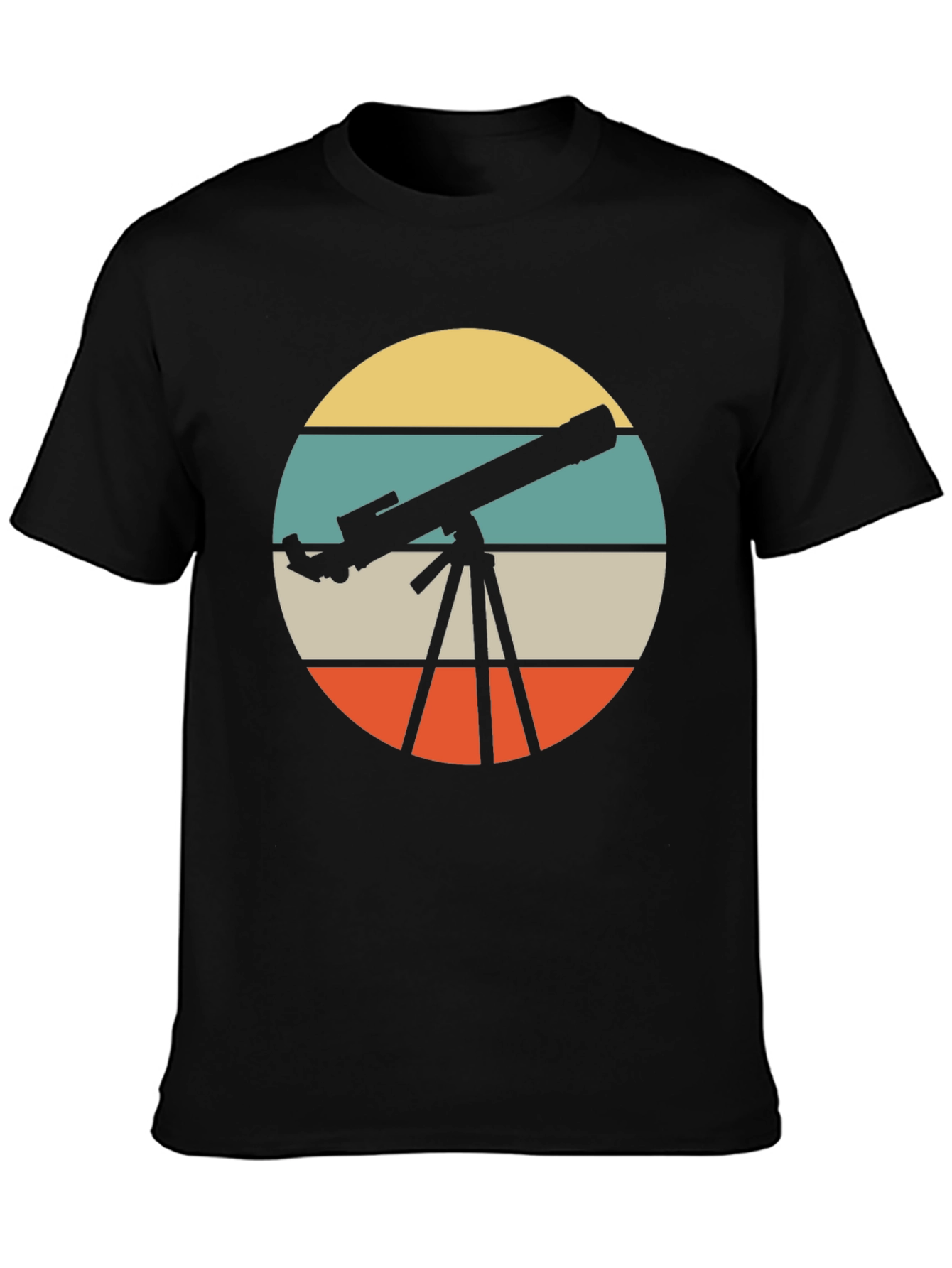 Telescope Retro Graphic T-Shirt - Astronomy Lover Tee