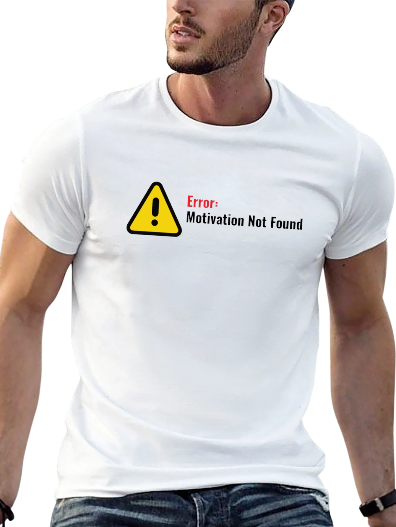 Error Motivation Not Found Black T-Shirt