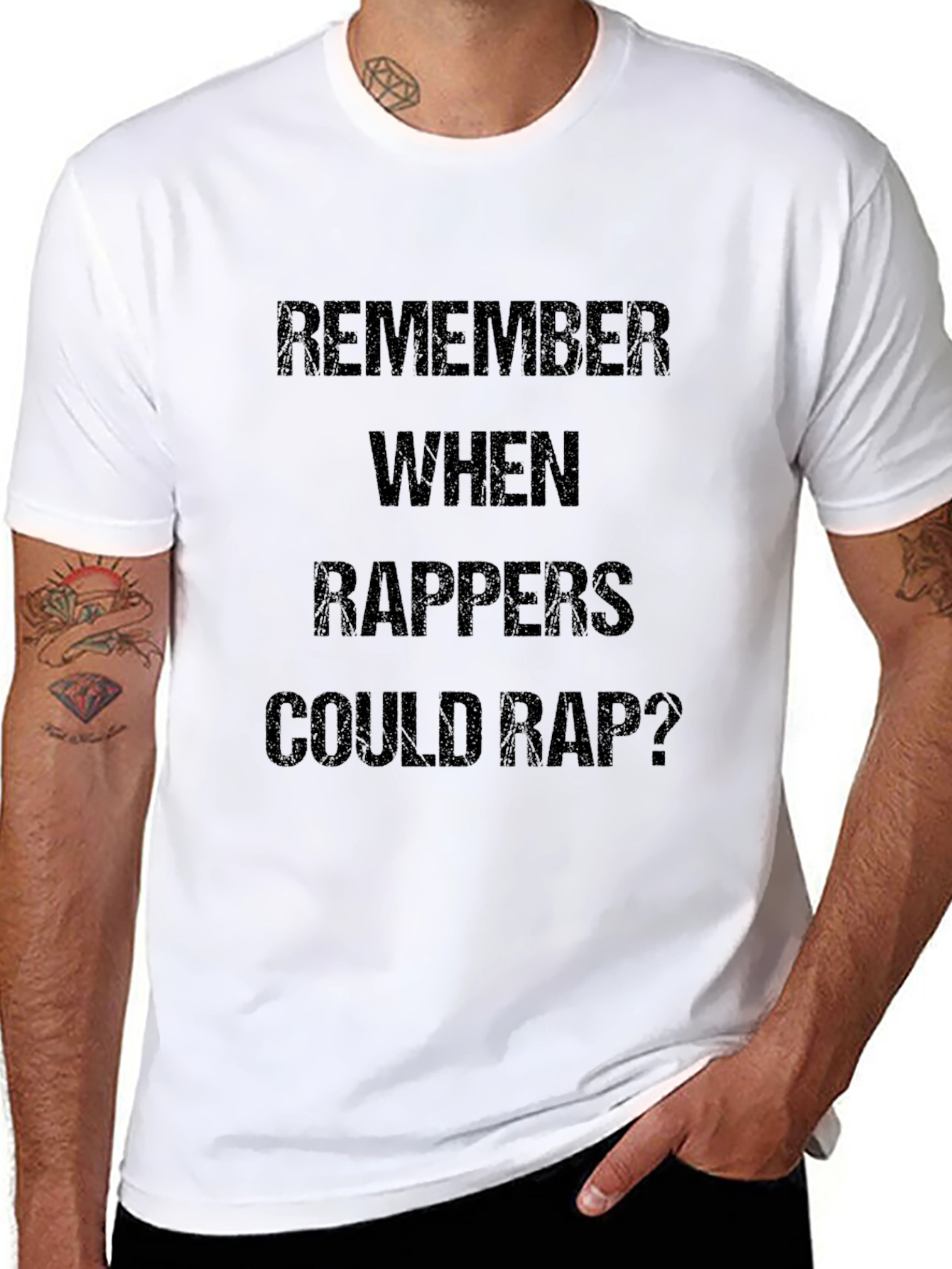 Remember Rappers Could Rap? Black Graphic Tee