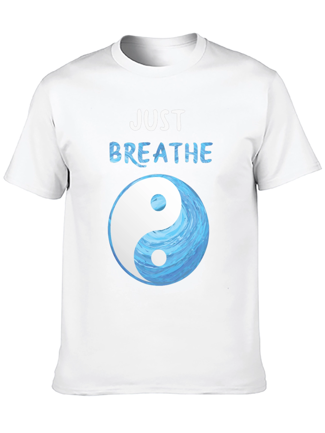 Just Breathe Yin Yang Graphic T-Shirt