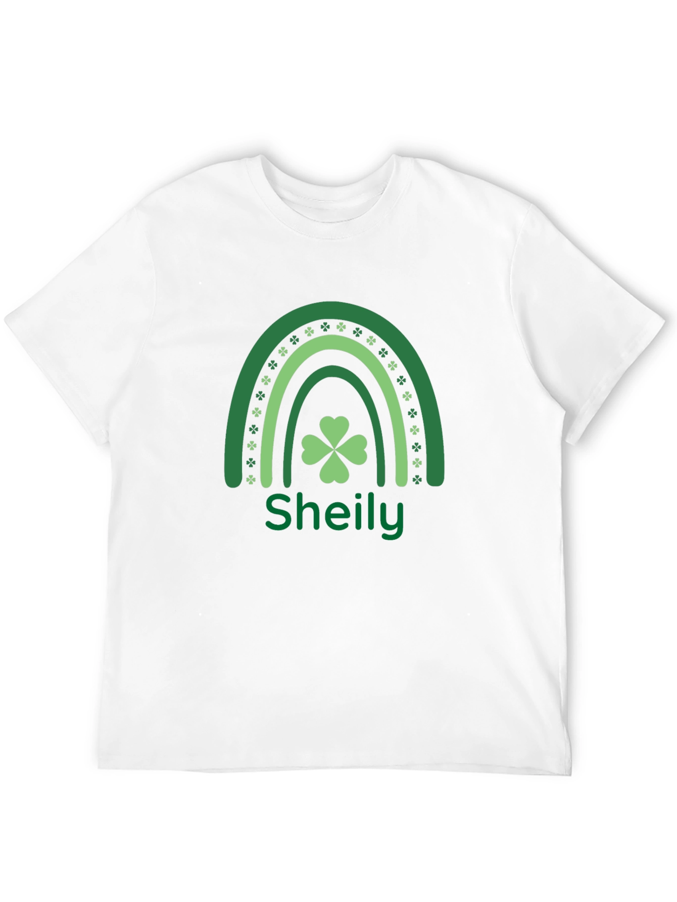 St Patricks Day Rainbow Shamrock Personalized T-Shirt
