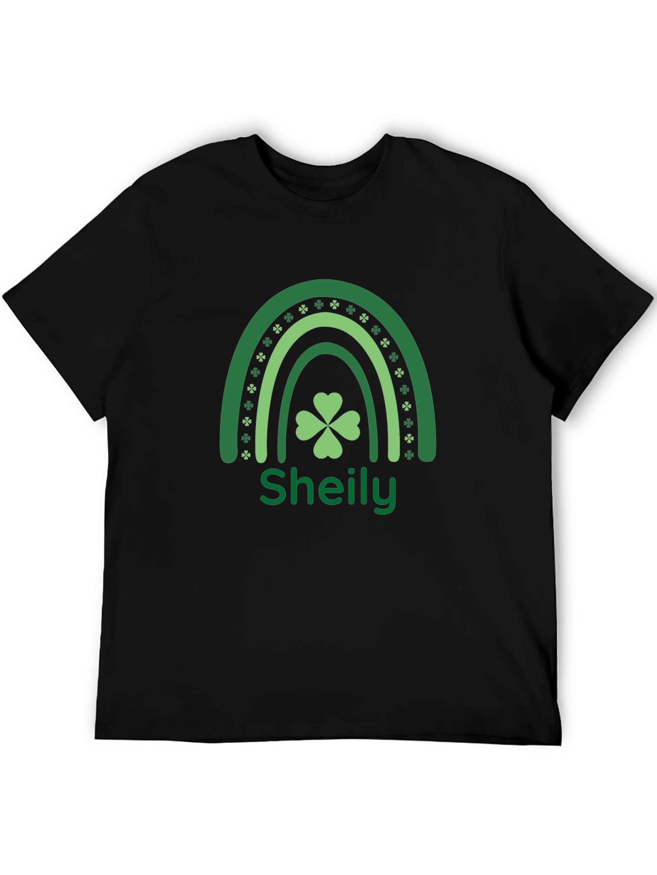 St Patricks Day Rainbow Shamrock Personalized T-Shirt