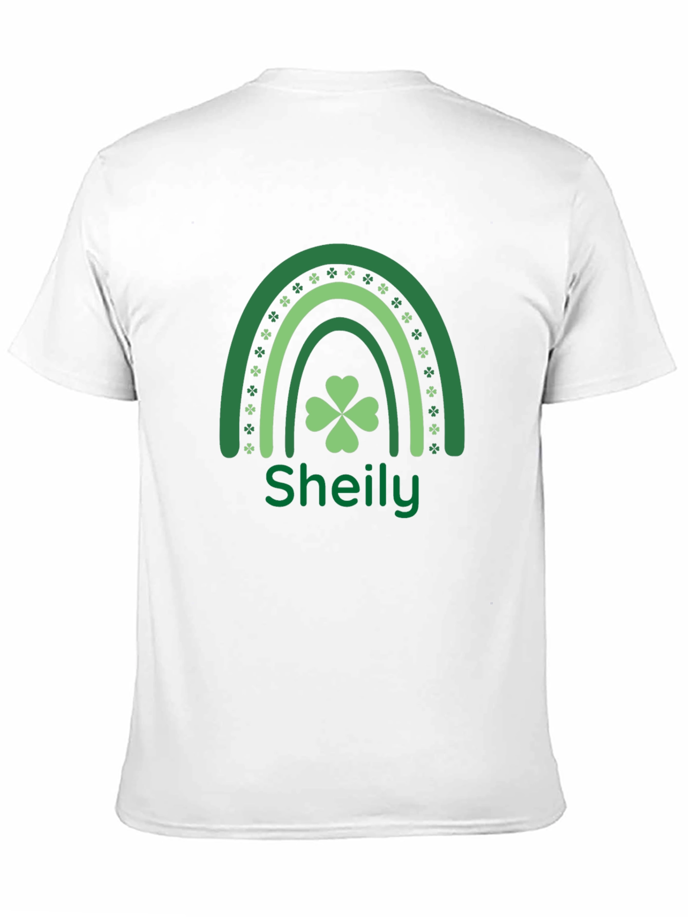 St Patricks Day Rainbow Shamrock Personalized T-Shirt