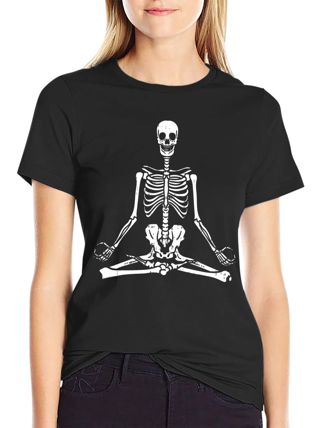 Yoga Skeleton T-Shirt - Relax and Recharge