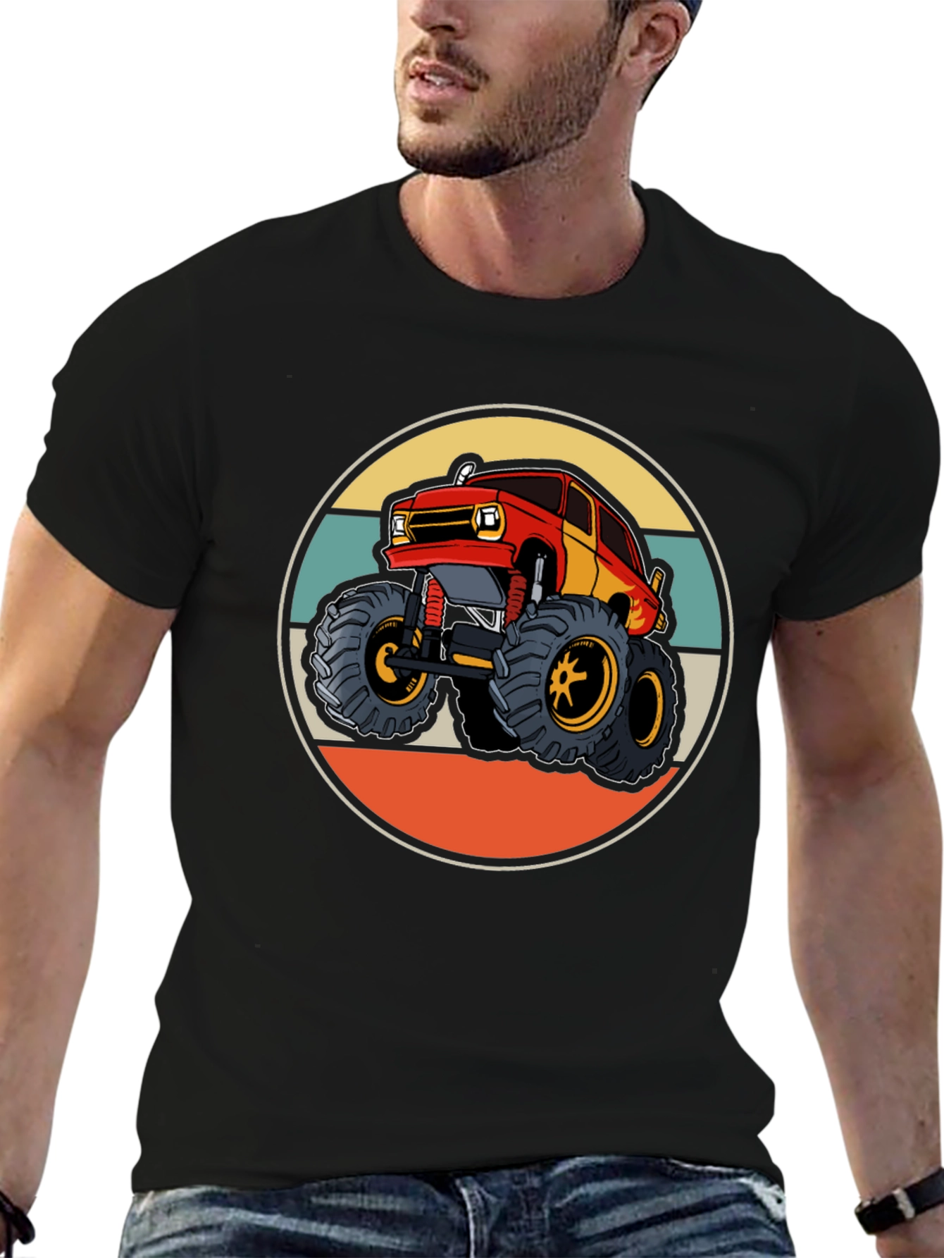Monster Truck T-Shirt Retro Style