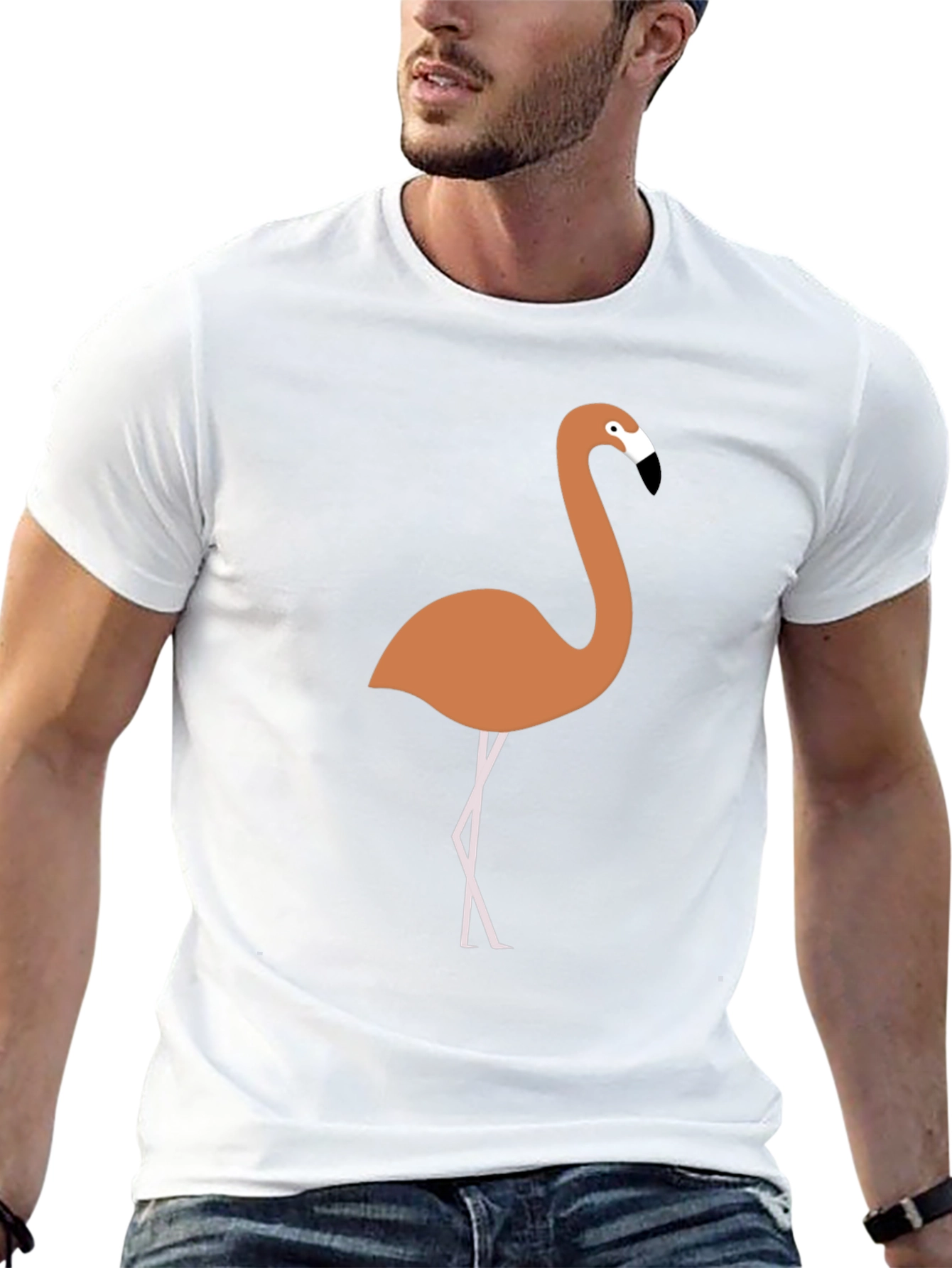 Flamingo Graphic Tee - Mens Black T-Shirt