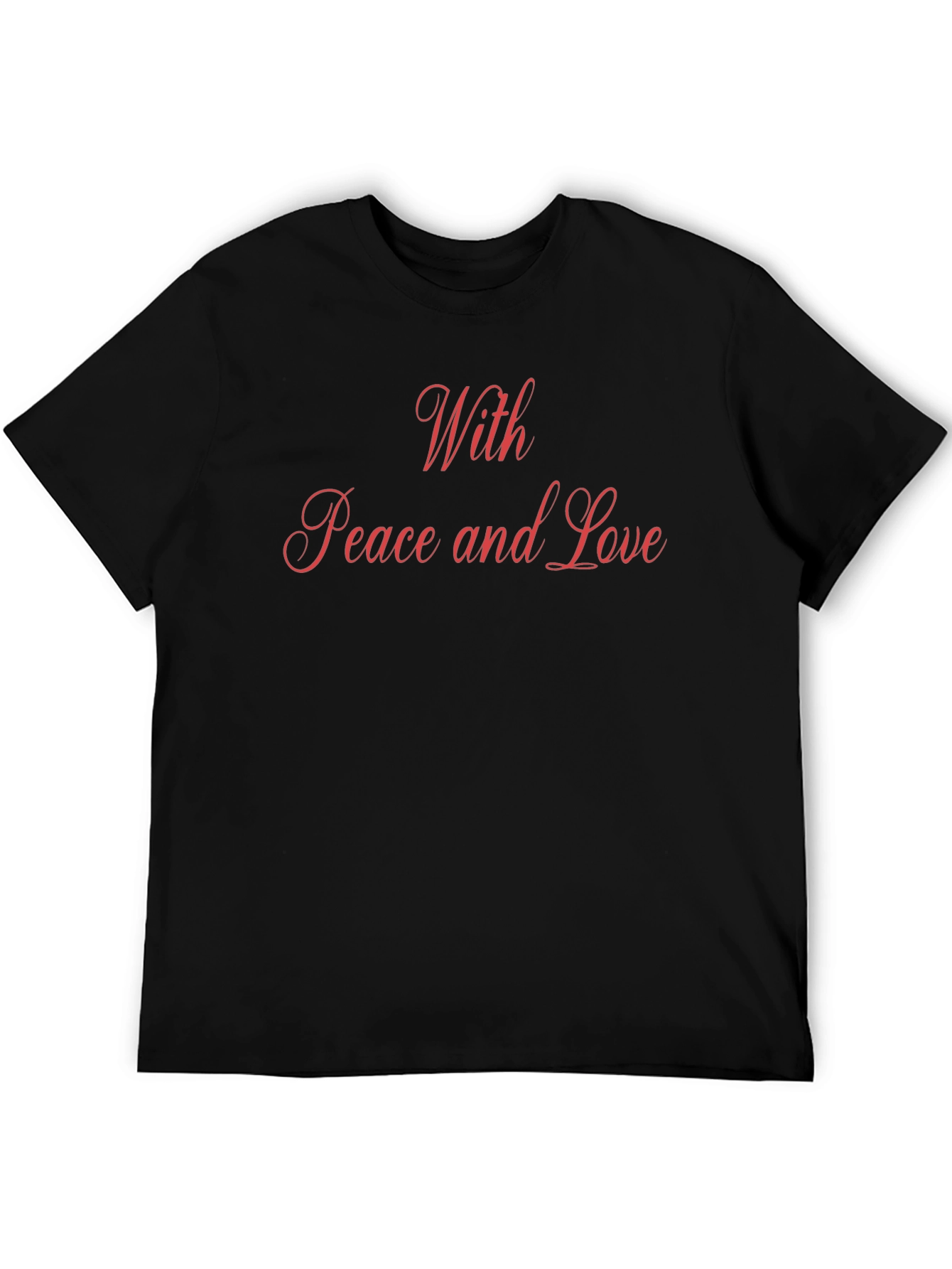 Peace and Love Black T-Shirt