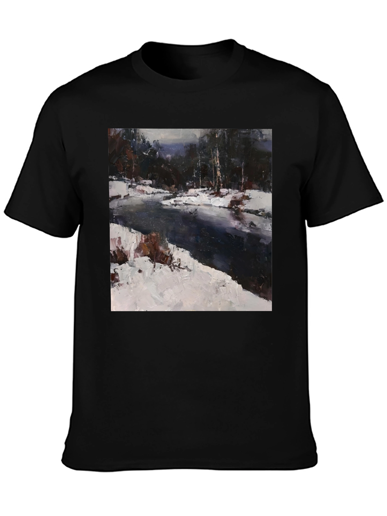 Winter River Painting T-Shirt