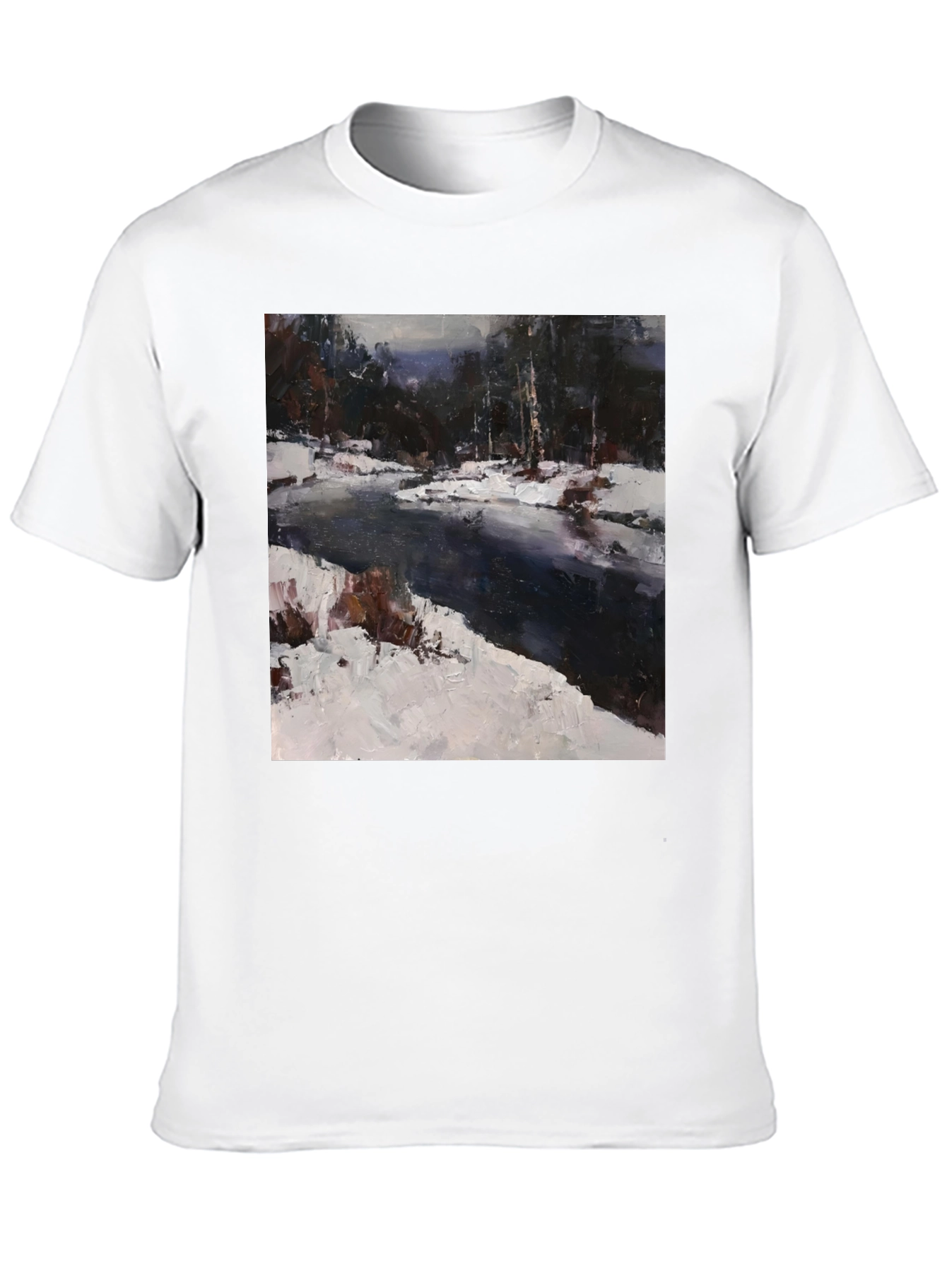 Winter River Painting T-Shirt