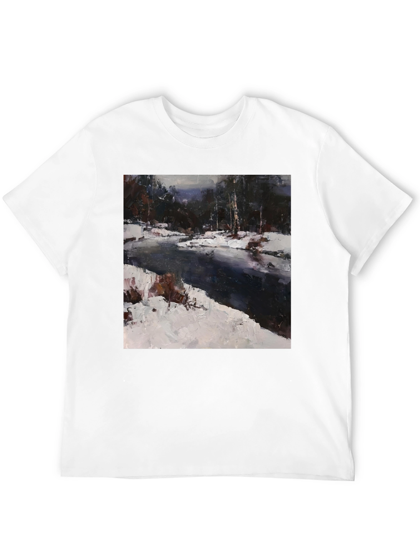Winter River Painting T-Shirt