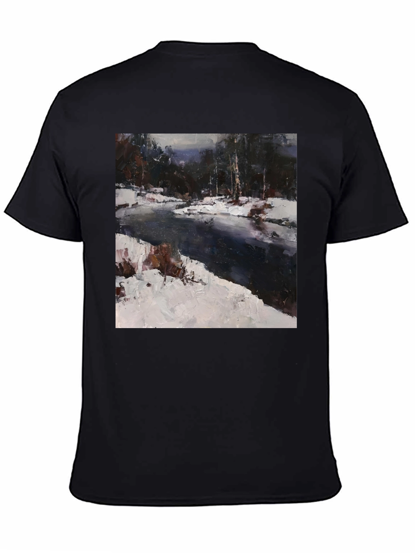 Winter River Painting T-Shirt