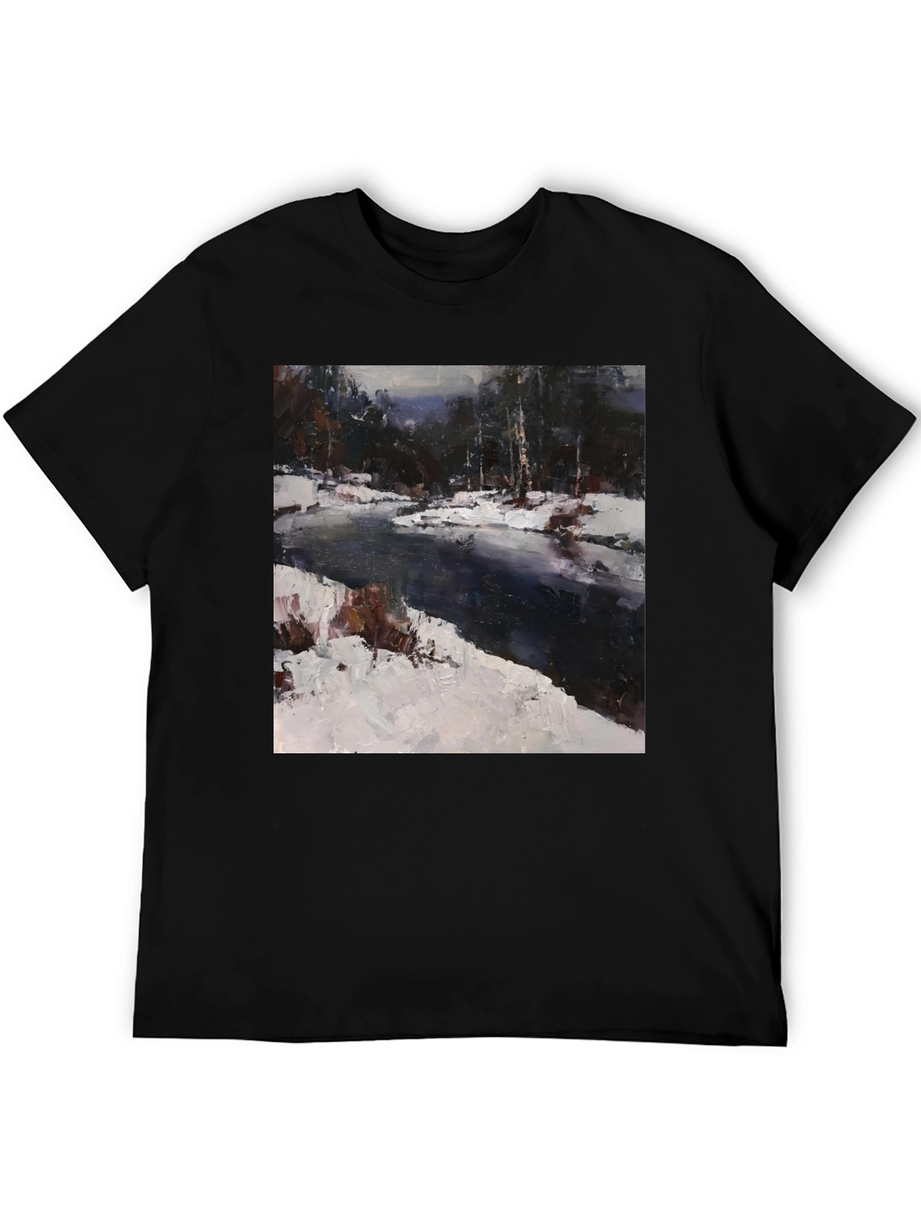 Winter River Painting T-Shirt