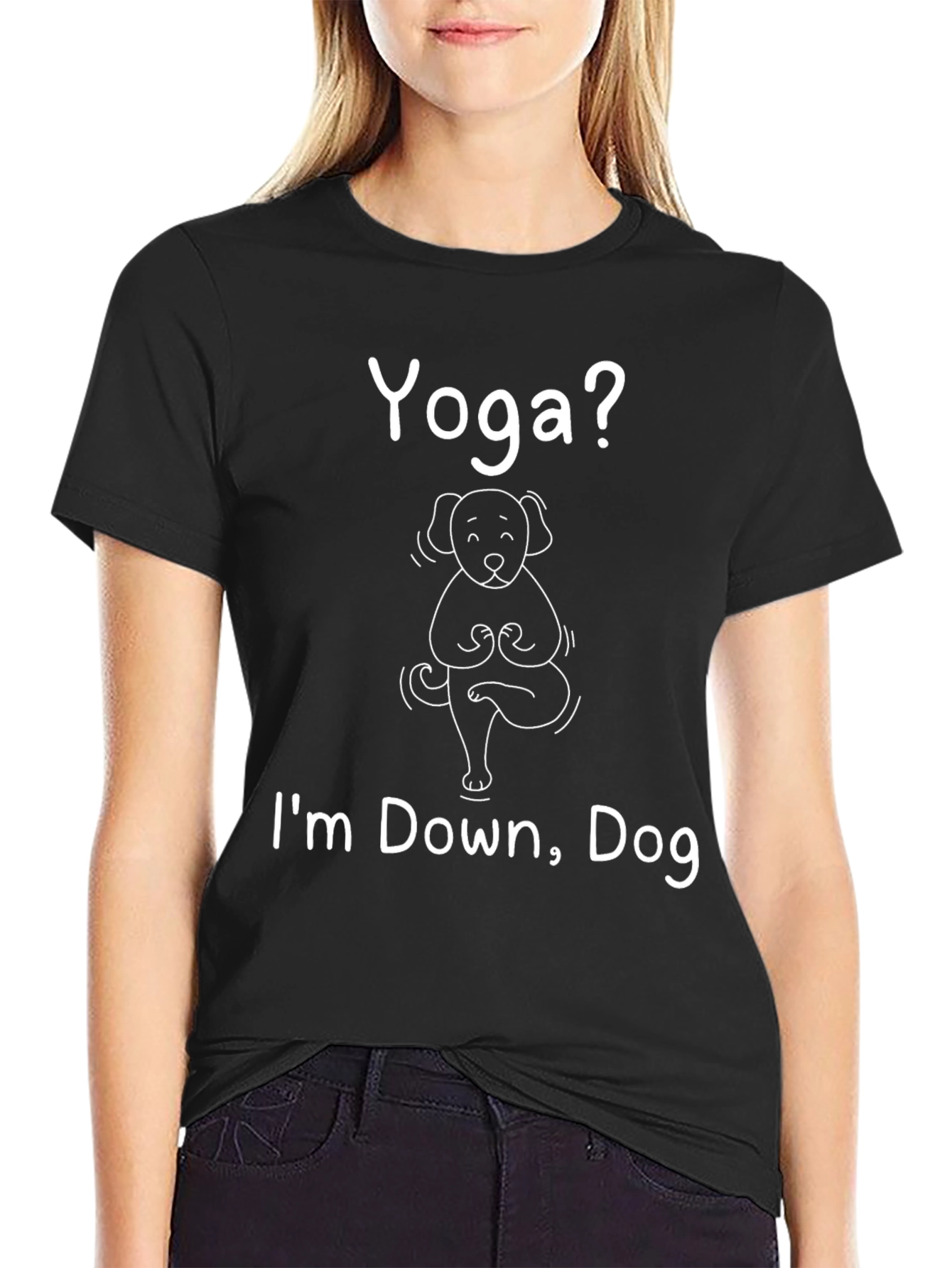 Yoga Dog Tee: Funny Graphic T-Shirt