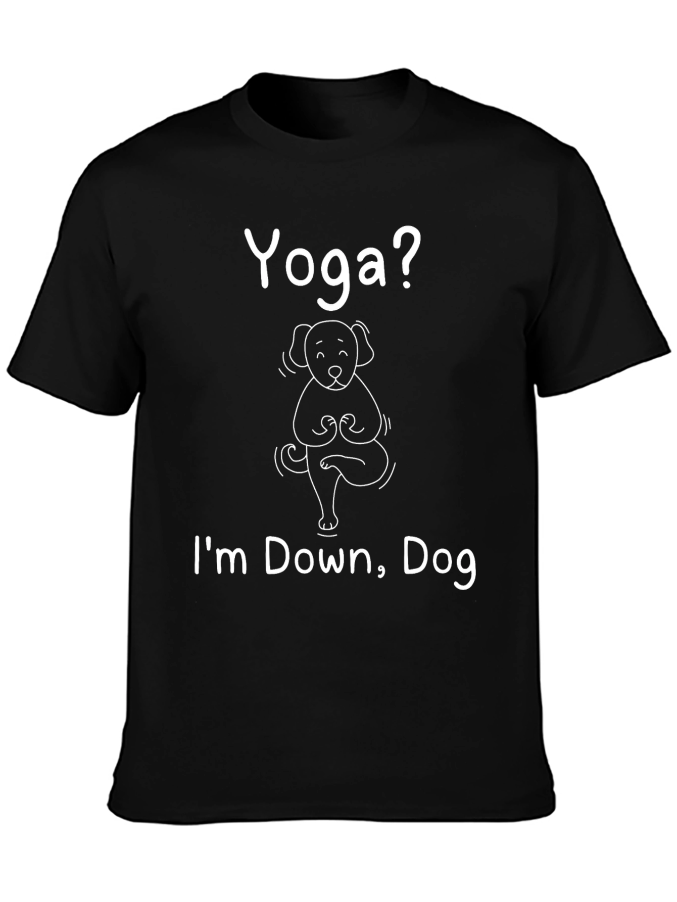 Yoga Dog Tee: Funny Graphic T-Shirt