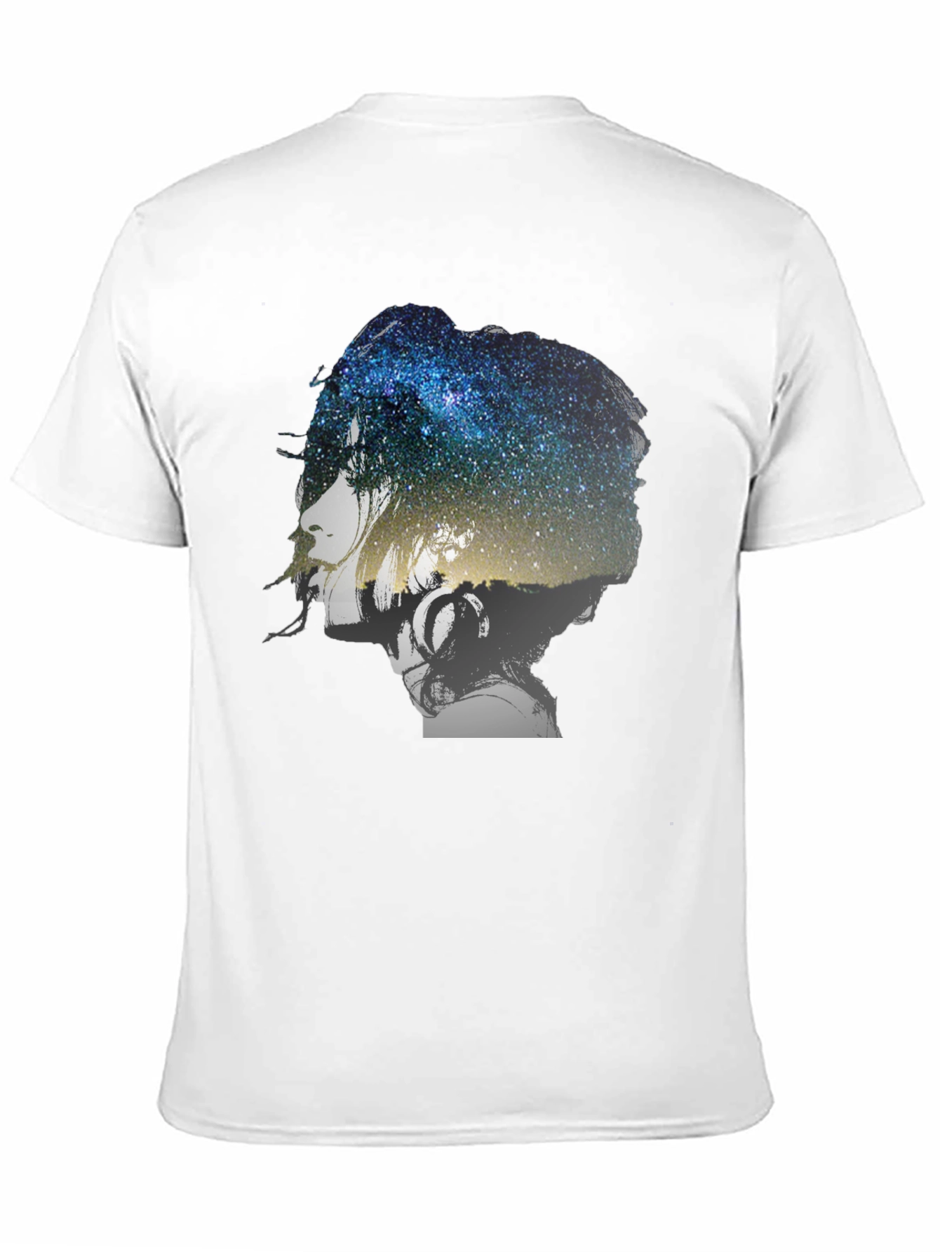 Galaxy Woman Graphic Tee - Stylish Black T-Shirt