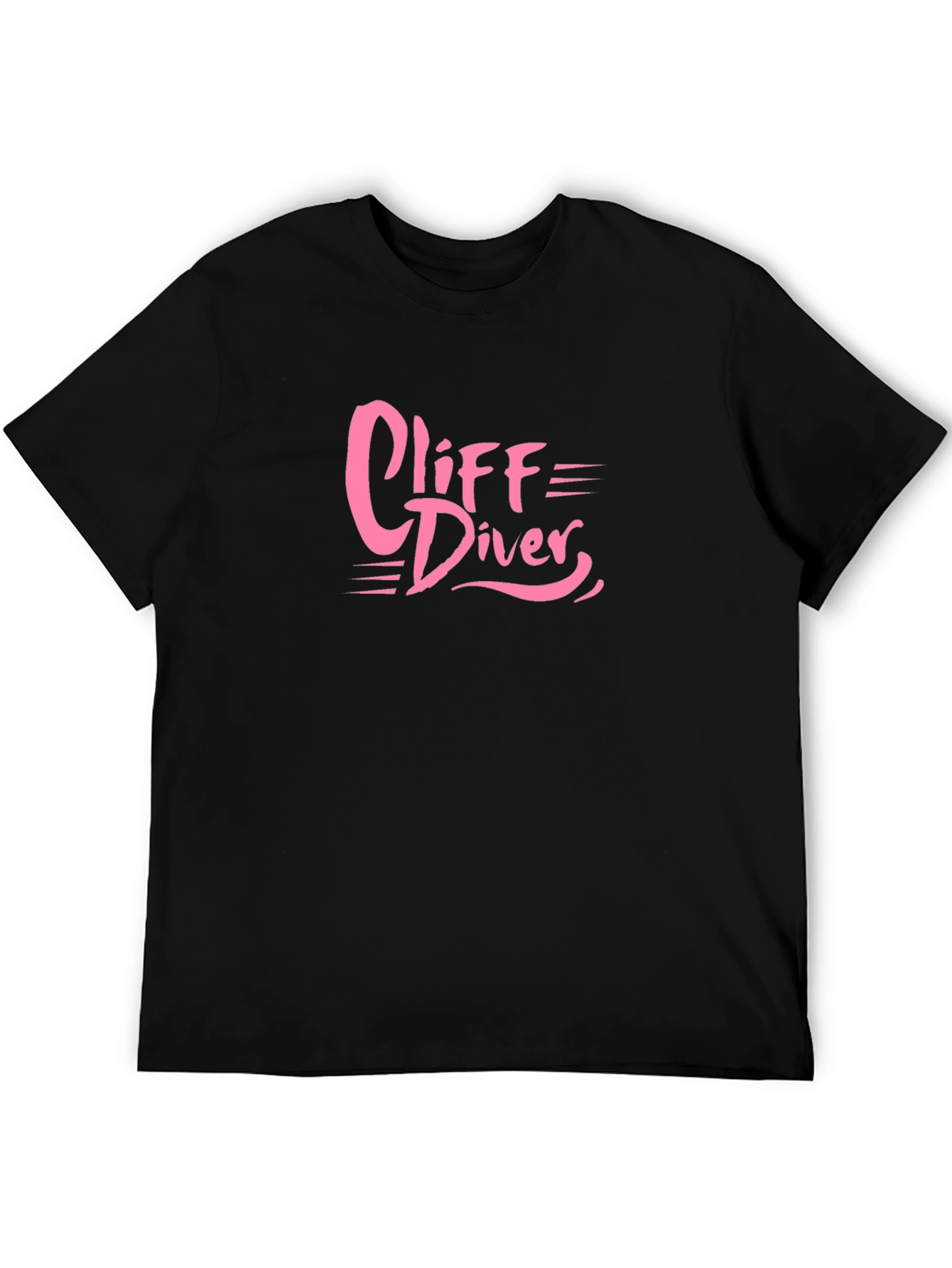 Cliff Diver Graphic Tee - Bold Pink Design