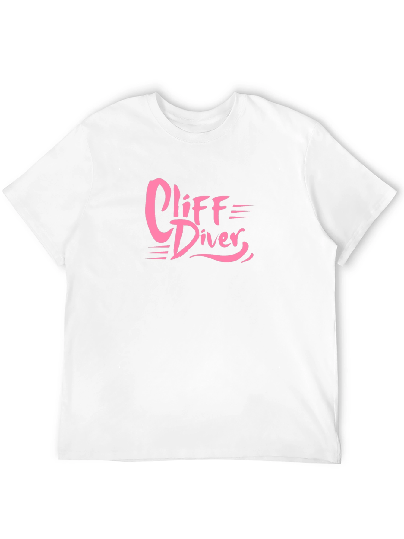 Cliff Diver Graphic Tee - Bold Pink Design