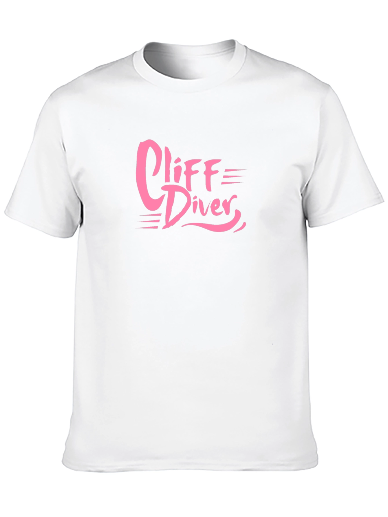 Cliff Diver Graphic Tee - Bold Pink Design