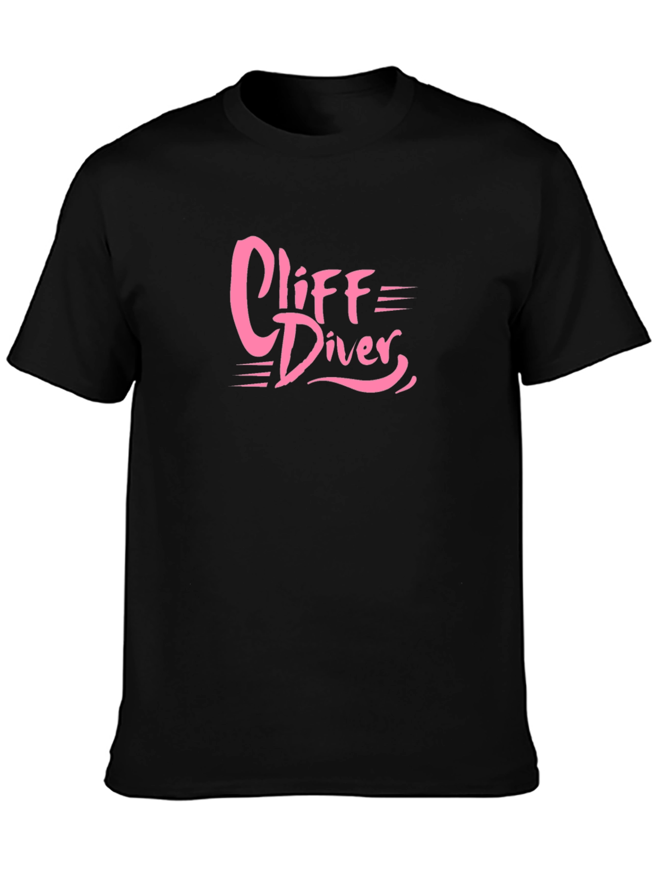 Cliff Diver Graphic Tee - Bold Pink Design