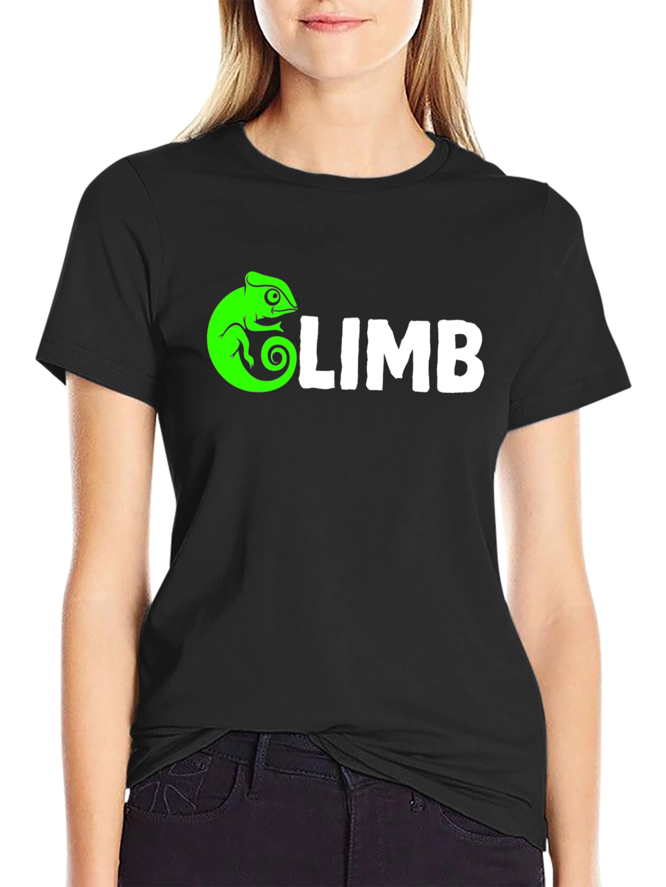 Climb Chameleon T-Shirt - Cool Graphic Tee