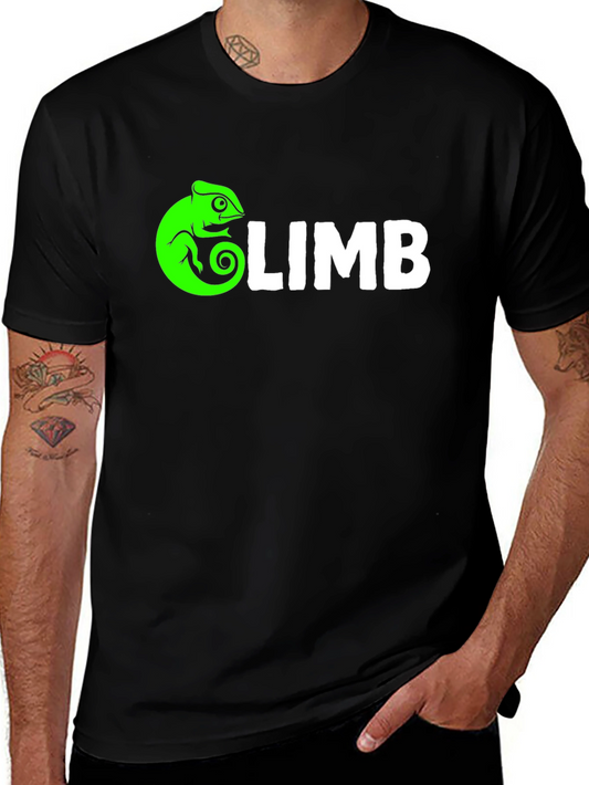 Climb Chameleon T-Shirt - Cool Graphic Tee