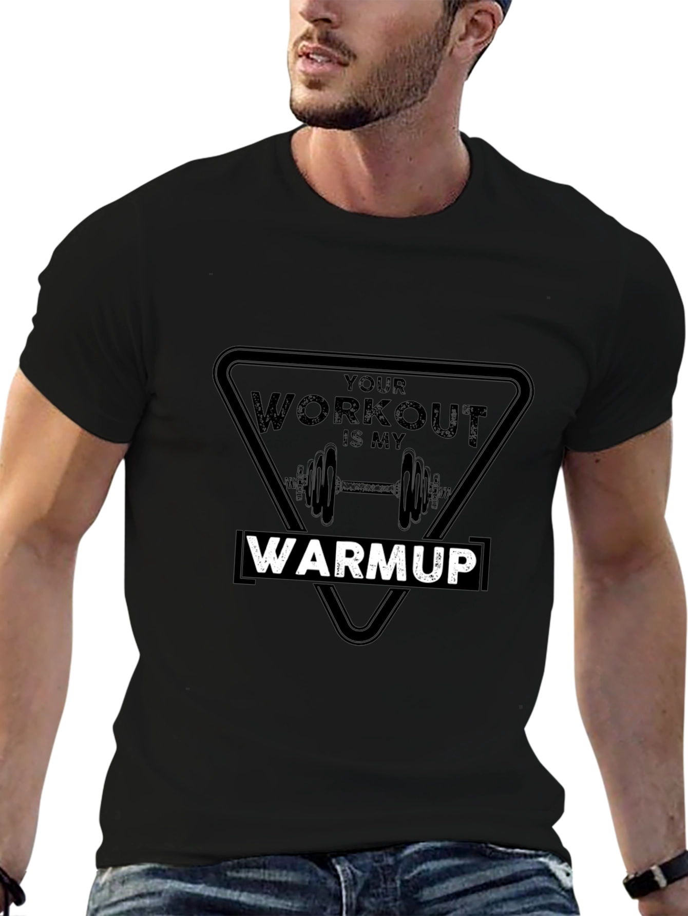 Workout Warmup T-Shirt: Gym Humor Tee