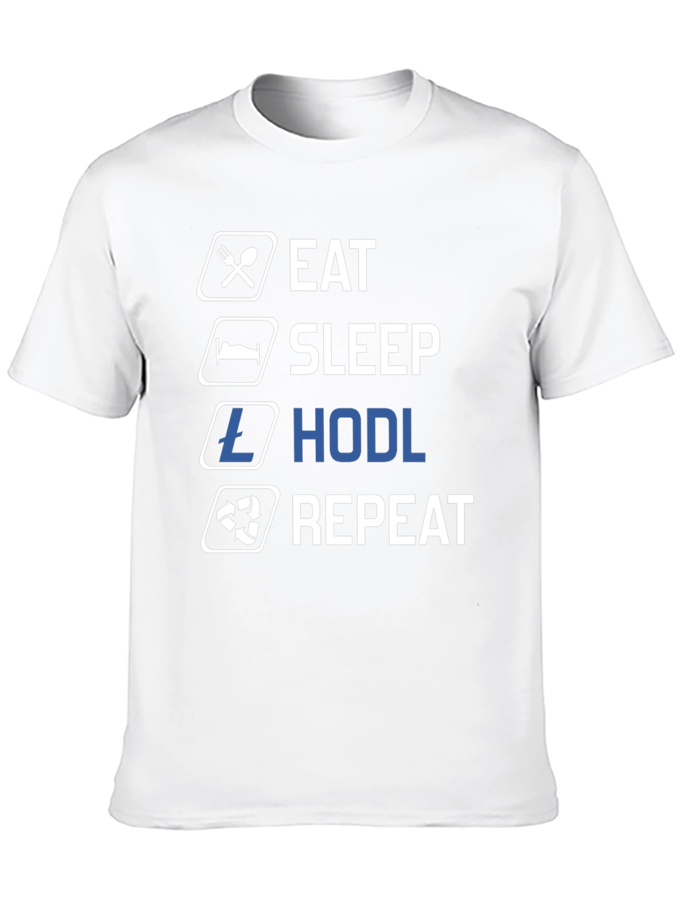 Eat Sleep Hodl Repeat Black T-Shirt