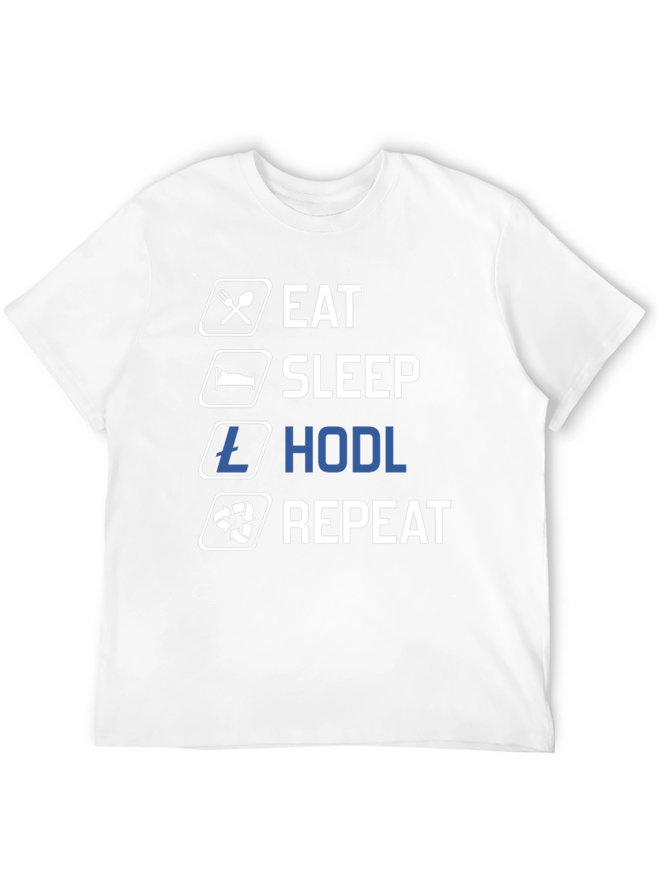 Eat Sleep Hodl Repeat Black T-Shirt