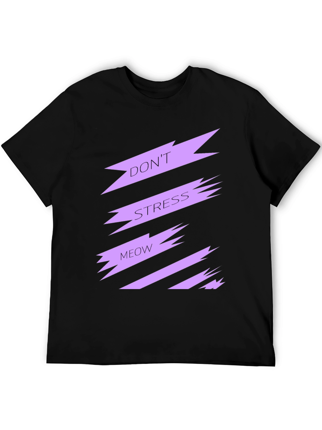 Dont Stress Meow Black Graphic Tee