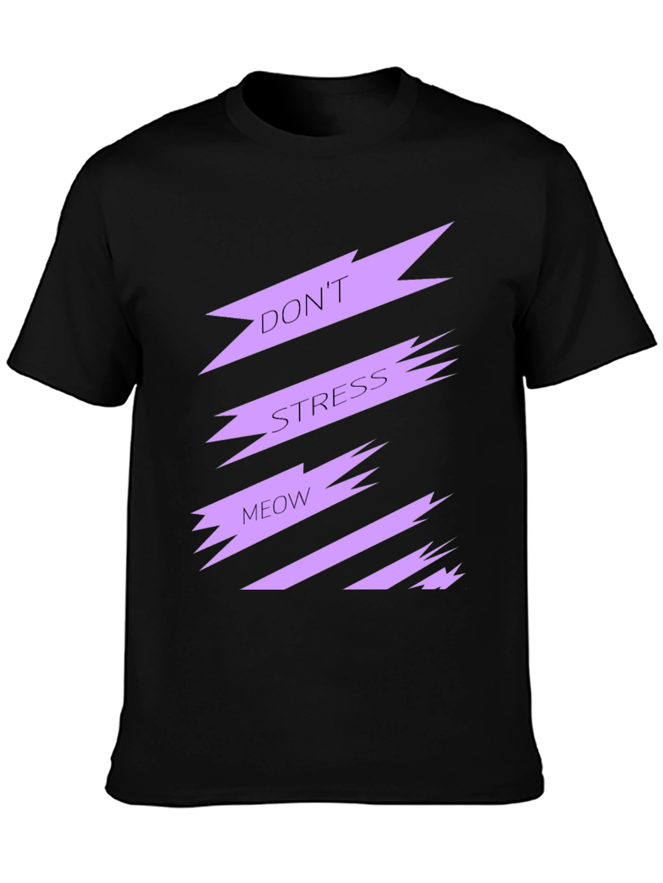Dont Stress Meow Black Graphic Tee
