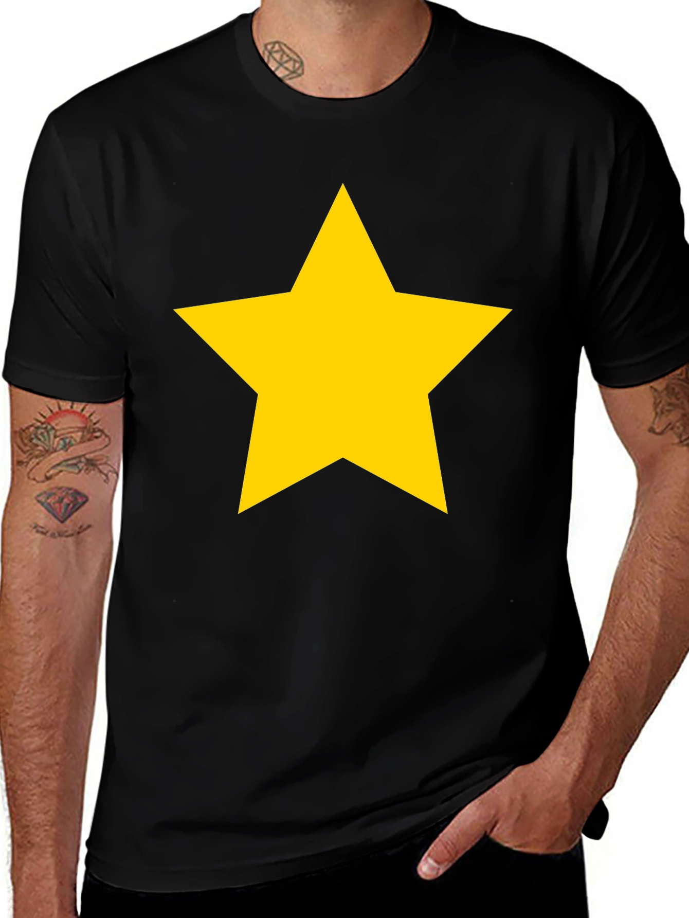 Star Graphic T-Shirt - Black