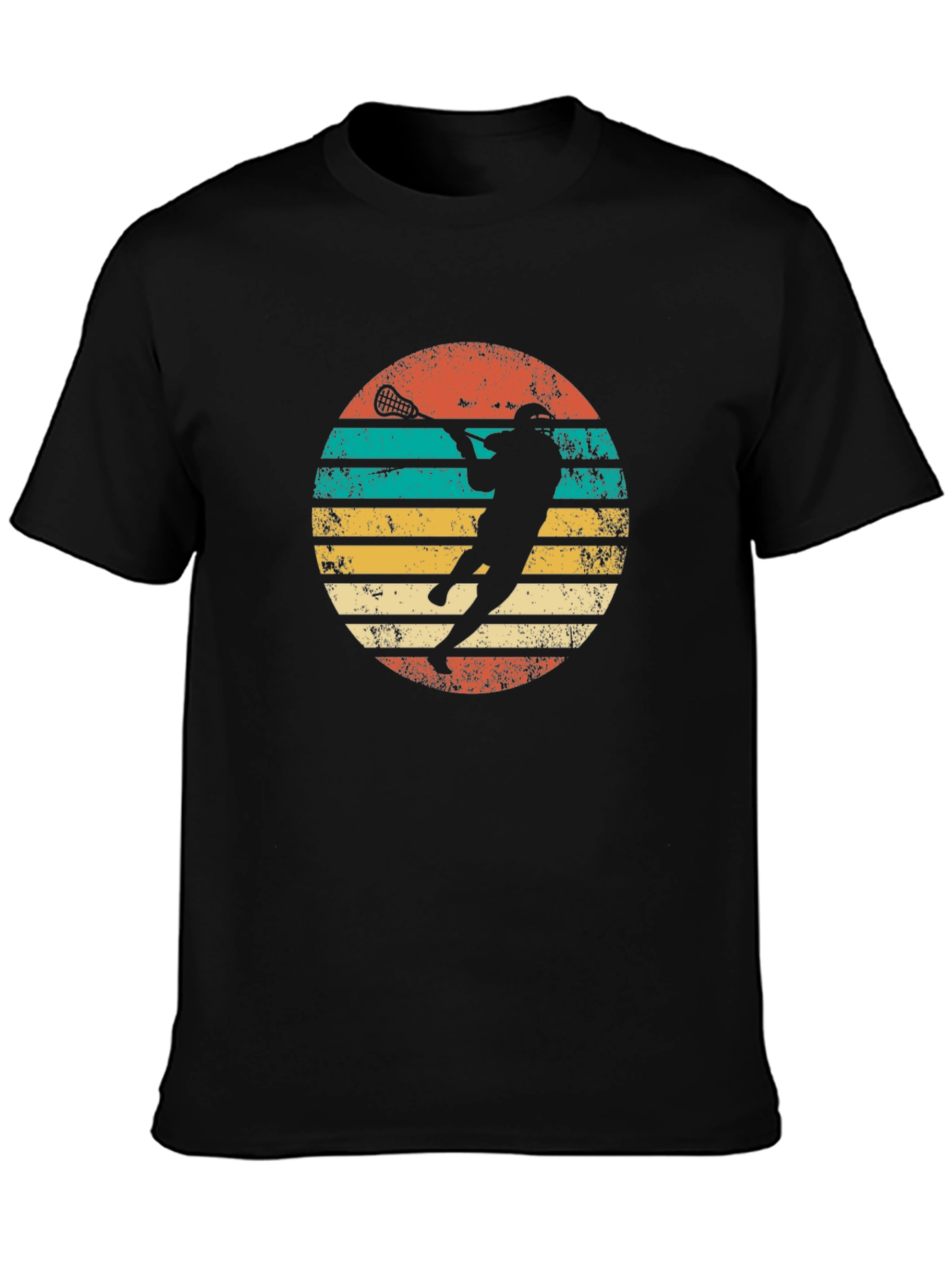 Retro Lacrosse Sunset Graphic Tee