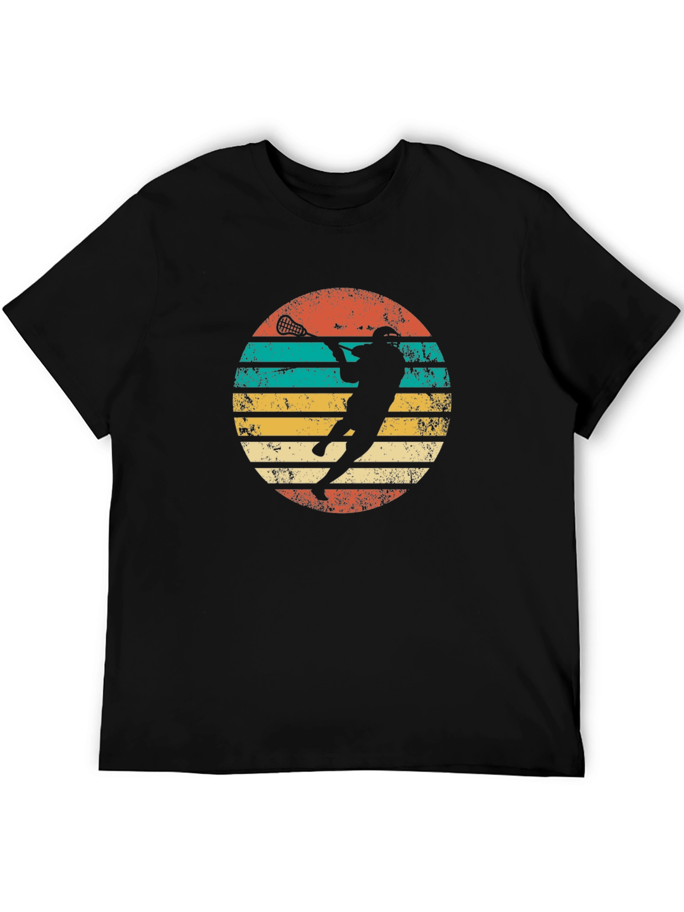 Retro Lacrosse Sunset Graphic Tee