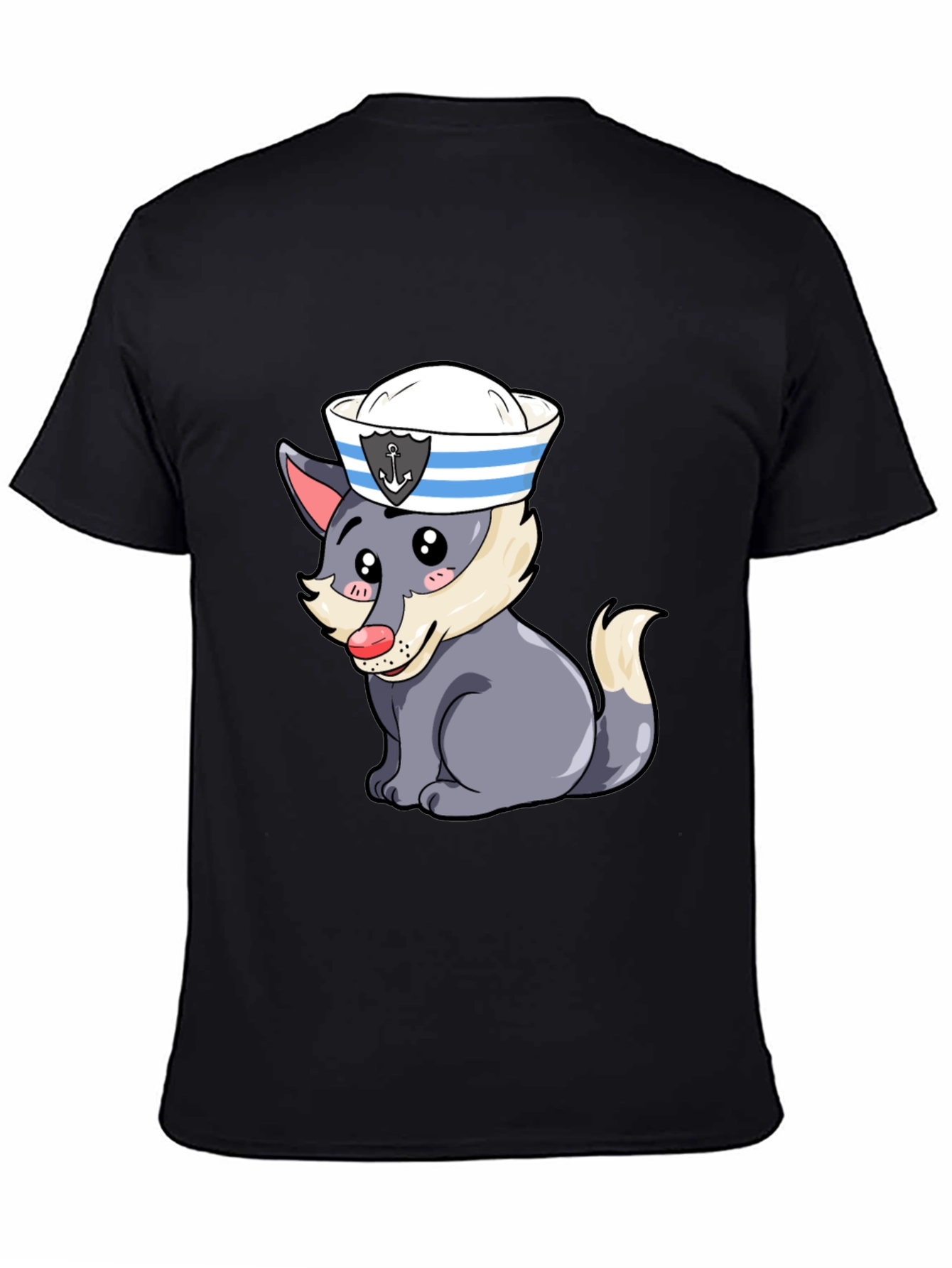 Cartoon Sailor Wolf Graphic Tee