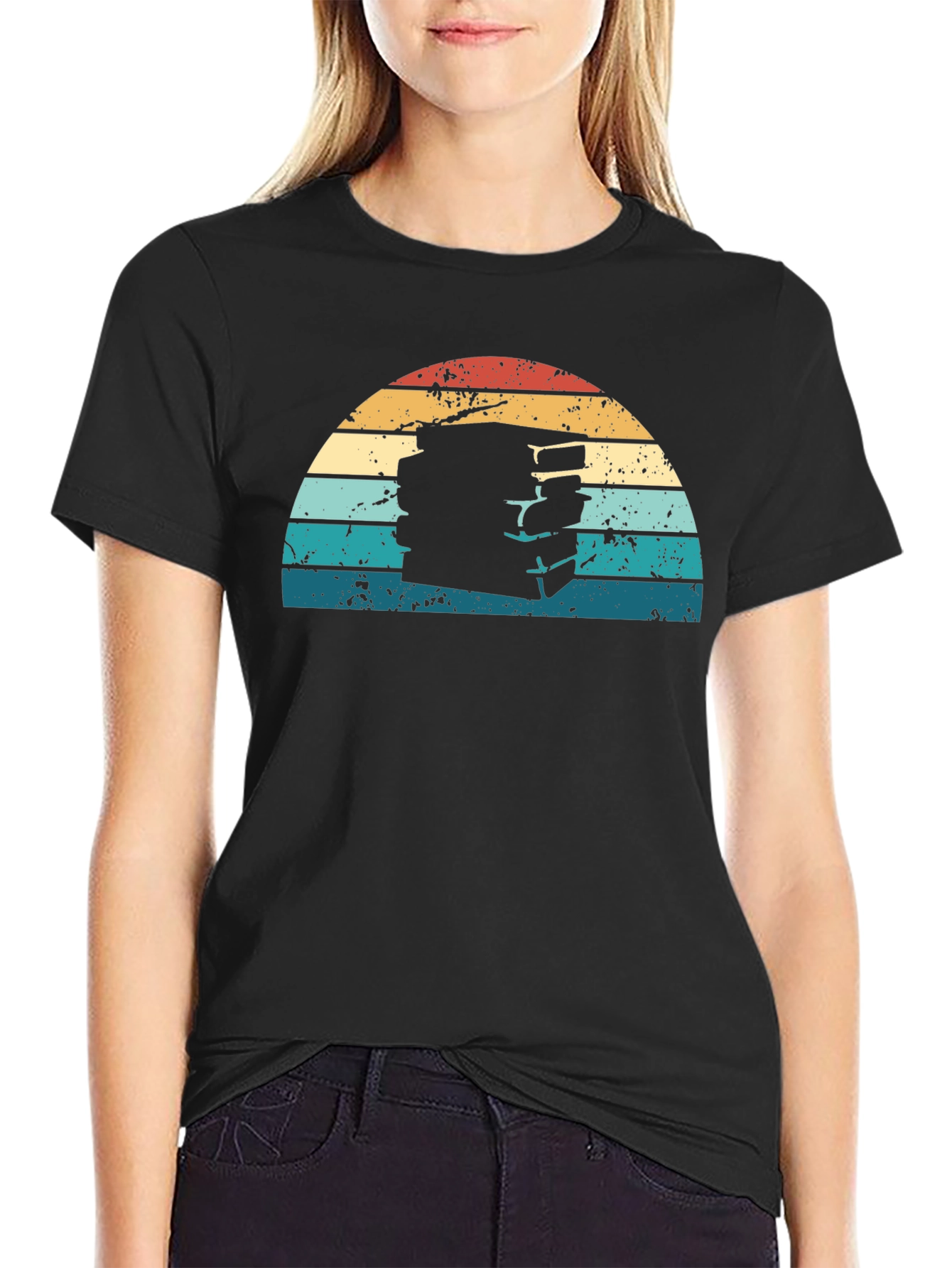 Retro Books Sunset Graphic Tee
