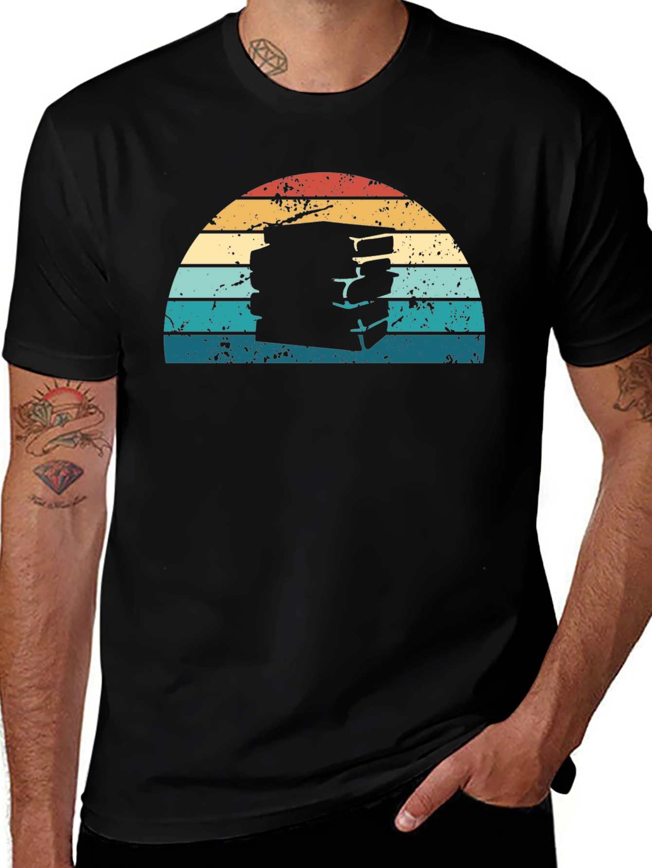 Retro Books Sunset Graphic Tee