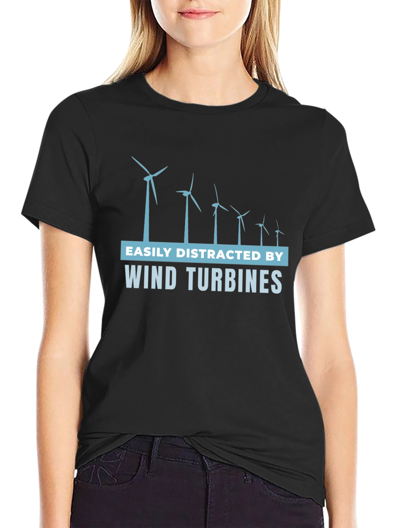 Easily Distracted Wind Turbine T-Shirt