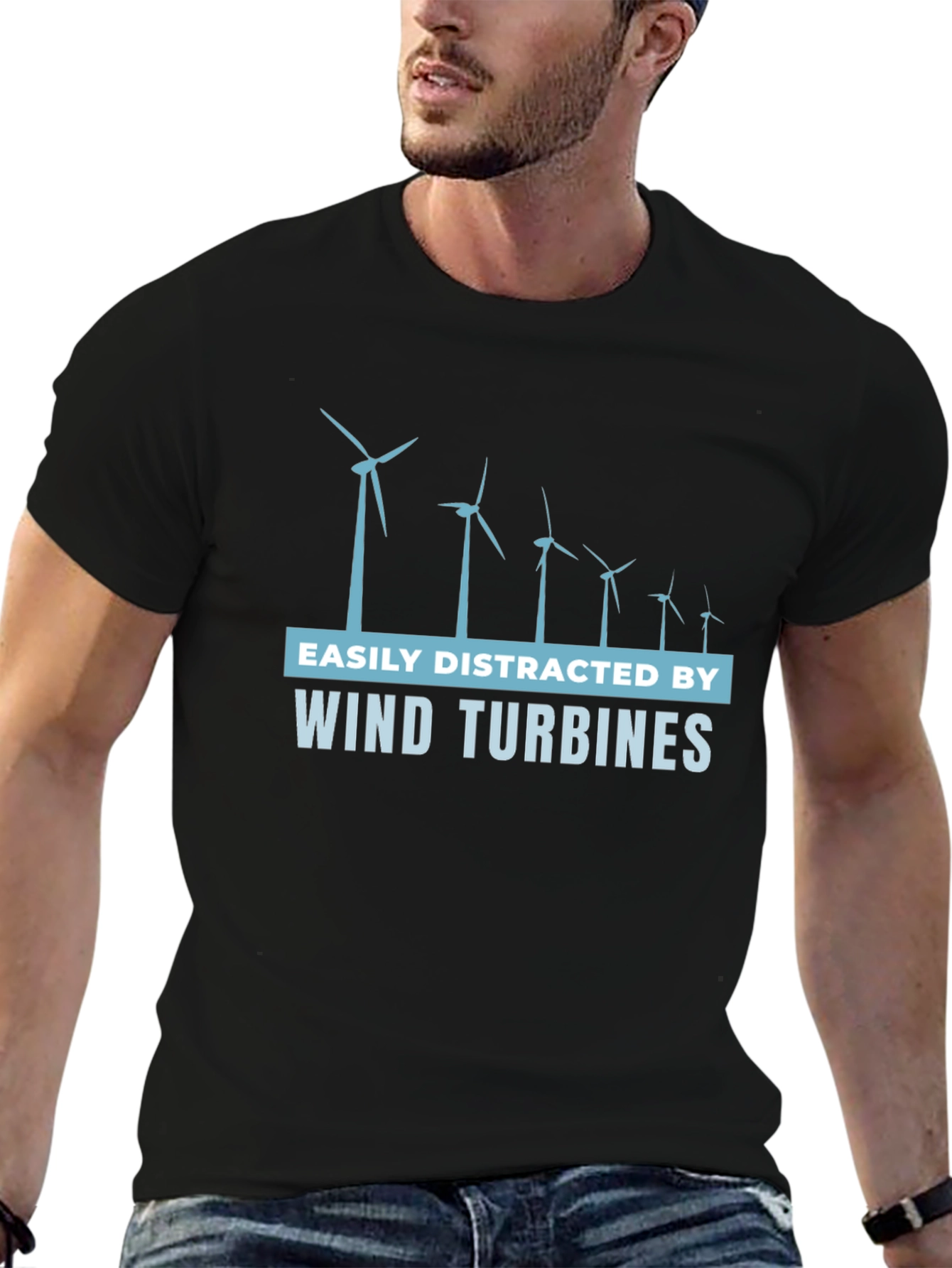Easily Distracted Wind Turbine T-Shirt