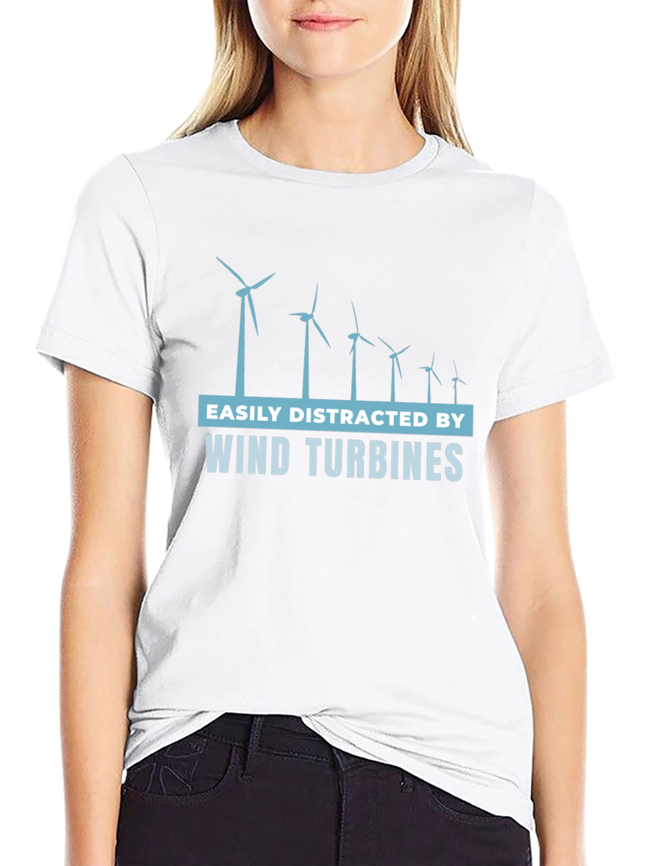 Easily Distracted Wind Turbine T-Shirt