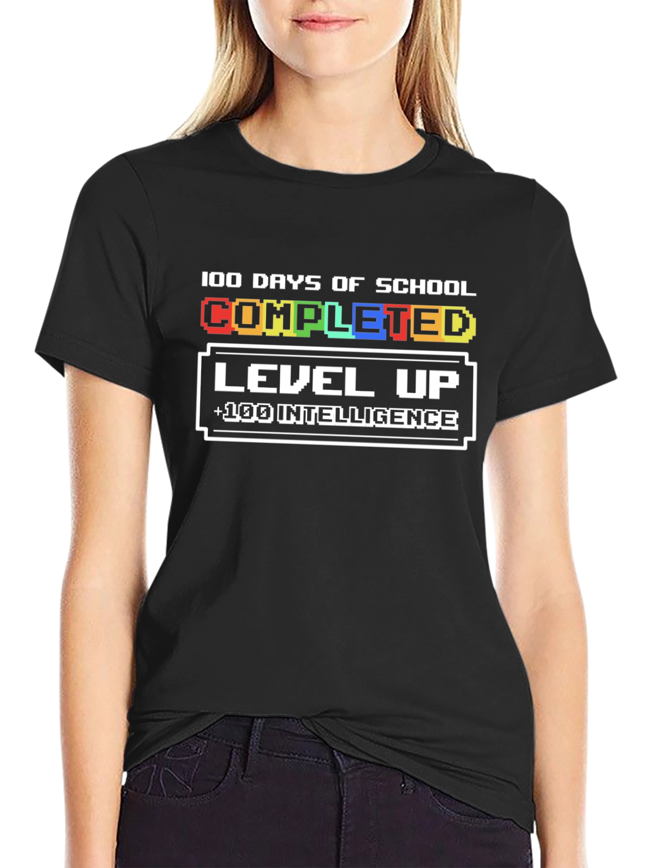 100 Days of School Completed Level Up T-Shirt