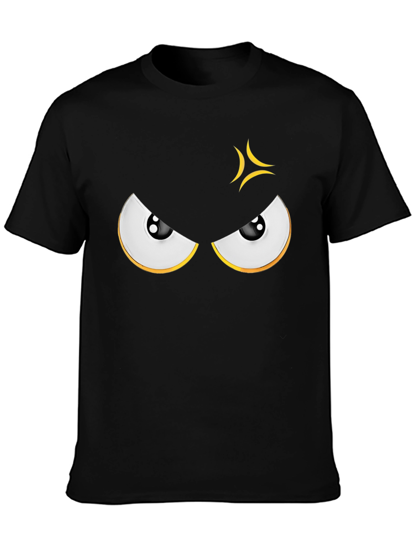 Angry Eyes Graphic Black T-Shirt